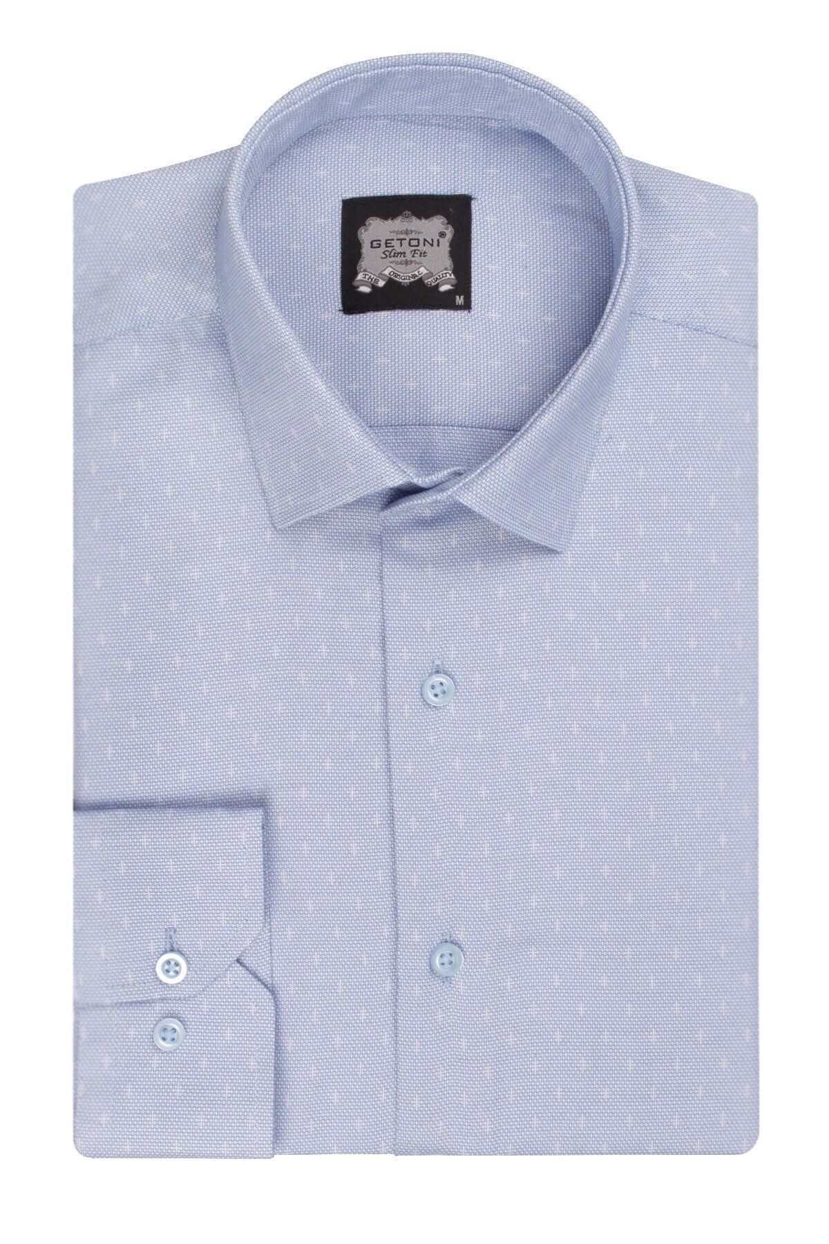 Slim Fit Armürlü Erkek Gömlek