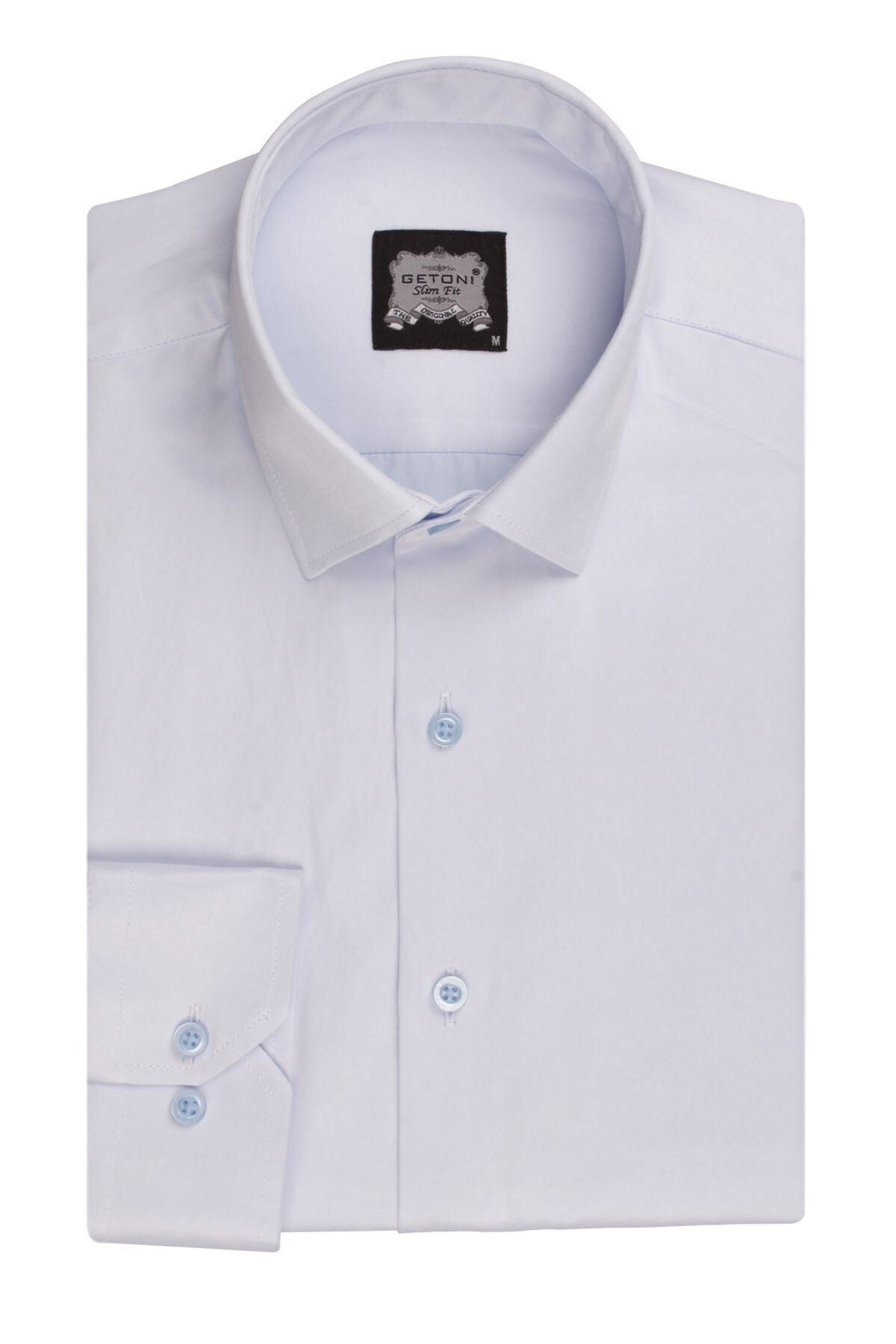 Erkek Beyaz Slim Fit Armürlü Erkek Gömlek
