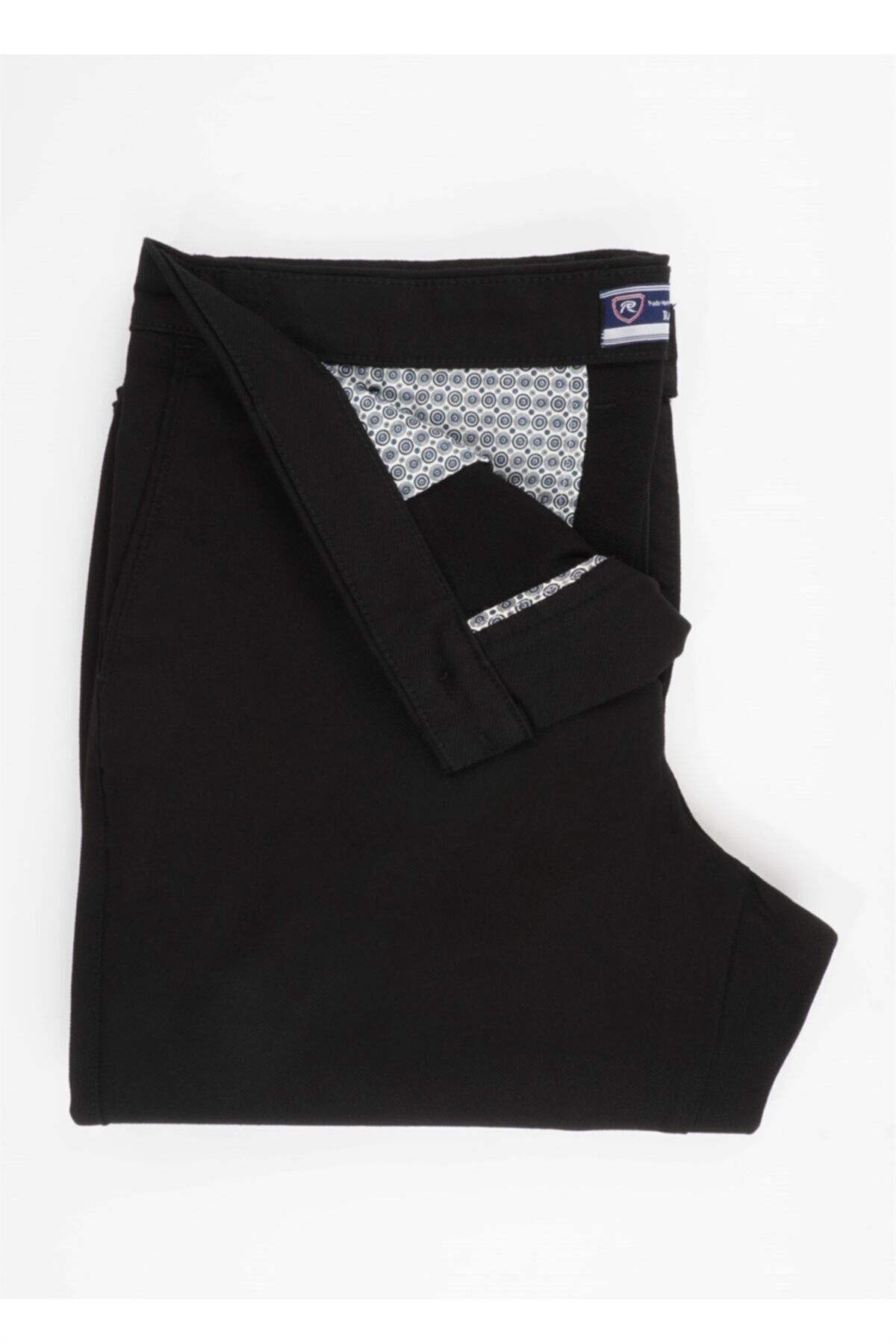 Erkek Siyah Regular Fıt Gabardin Pantolon