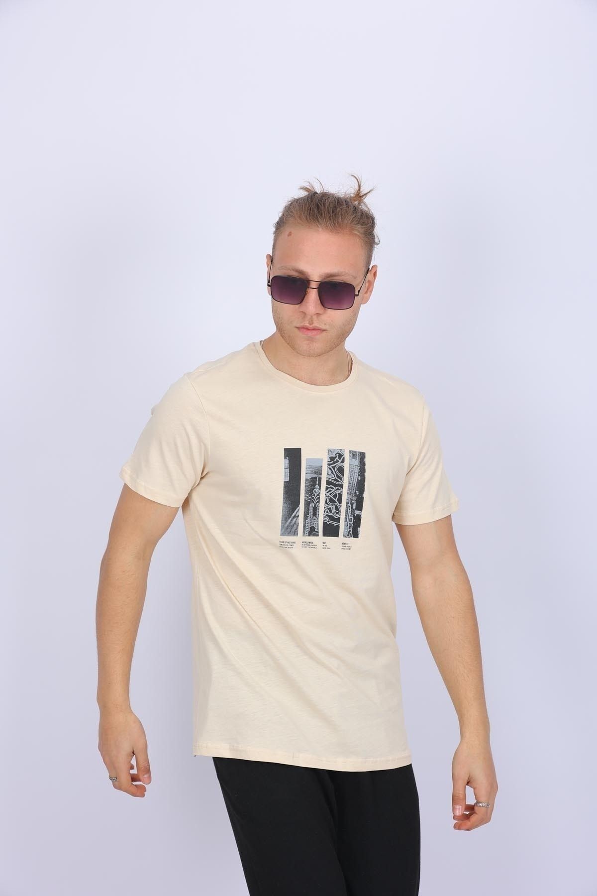Baskılı Pamuklu T-Shirt