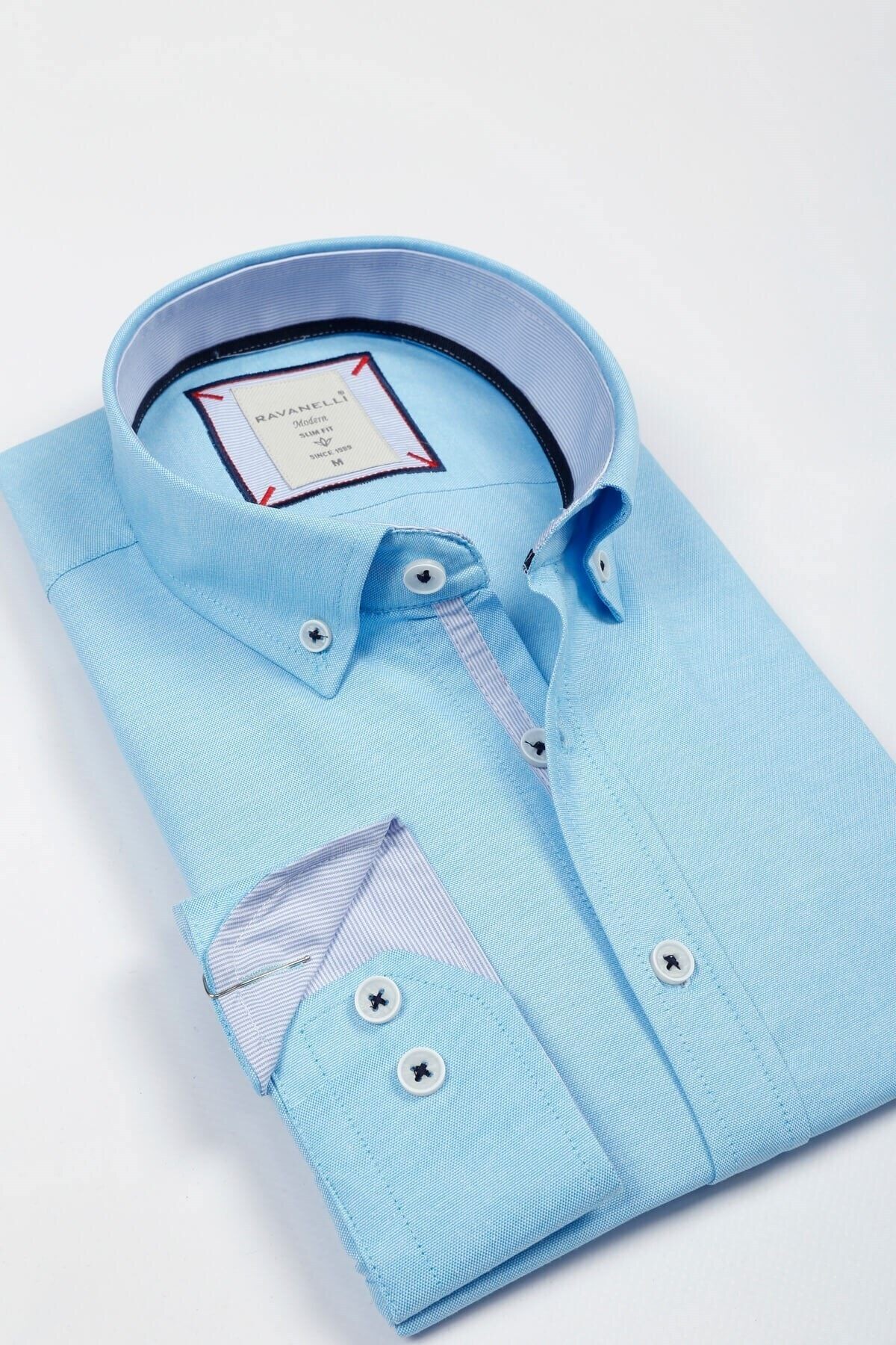 Turkuaz Slim Fit Gömlek