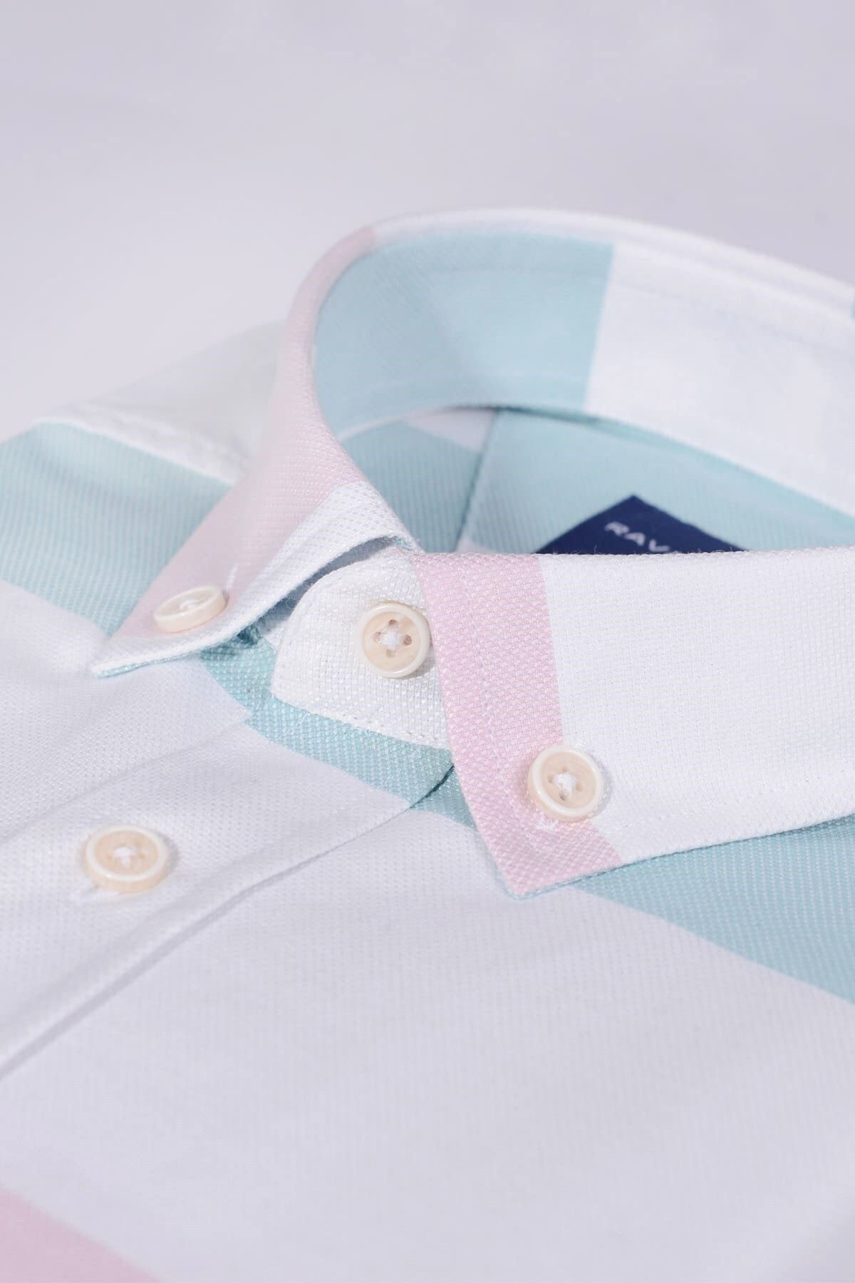 Erkek Beyaz Slim Fit Panolu Gömlek