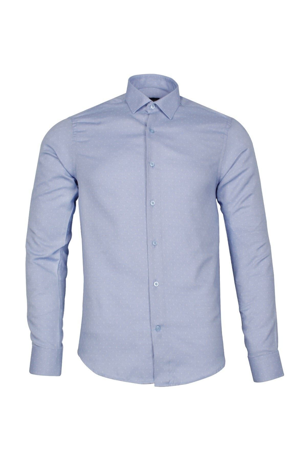 Slim Fit Armürlü Erkek Gömlek
