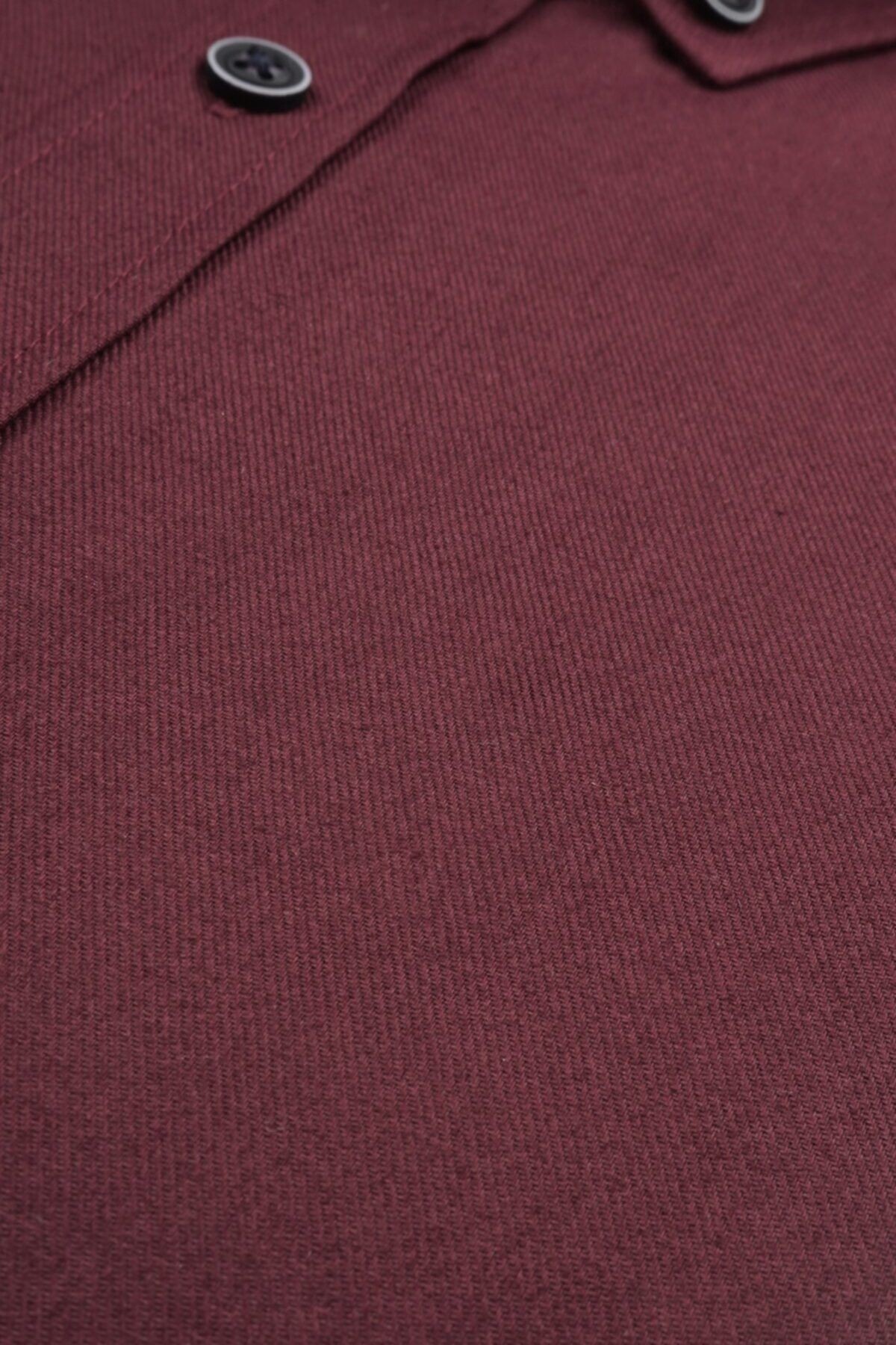 Erkek Bordo Süper Slim Gabardin Likralı Erkek Gömlek