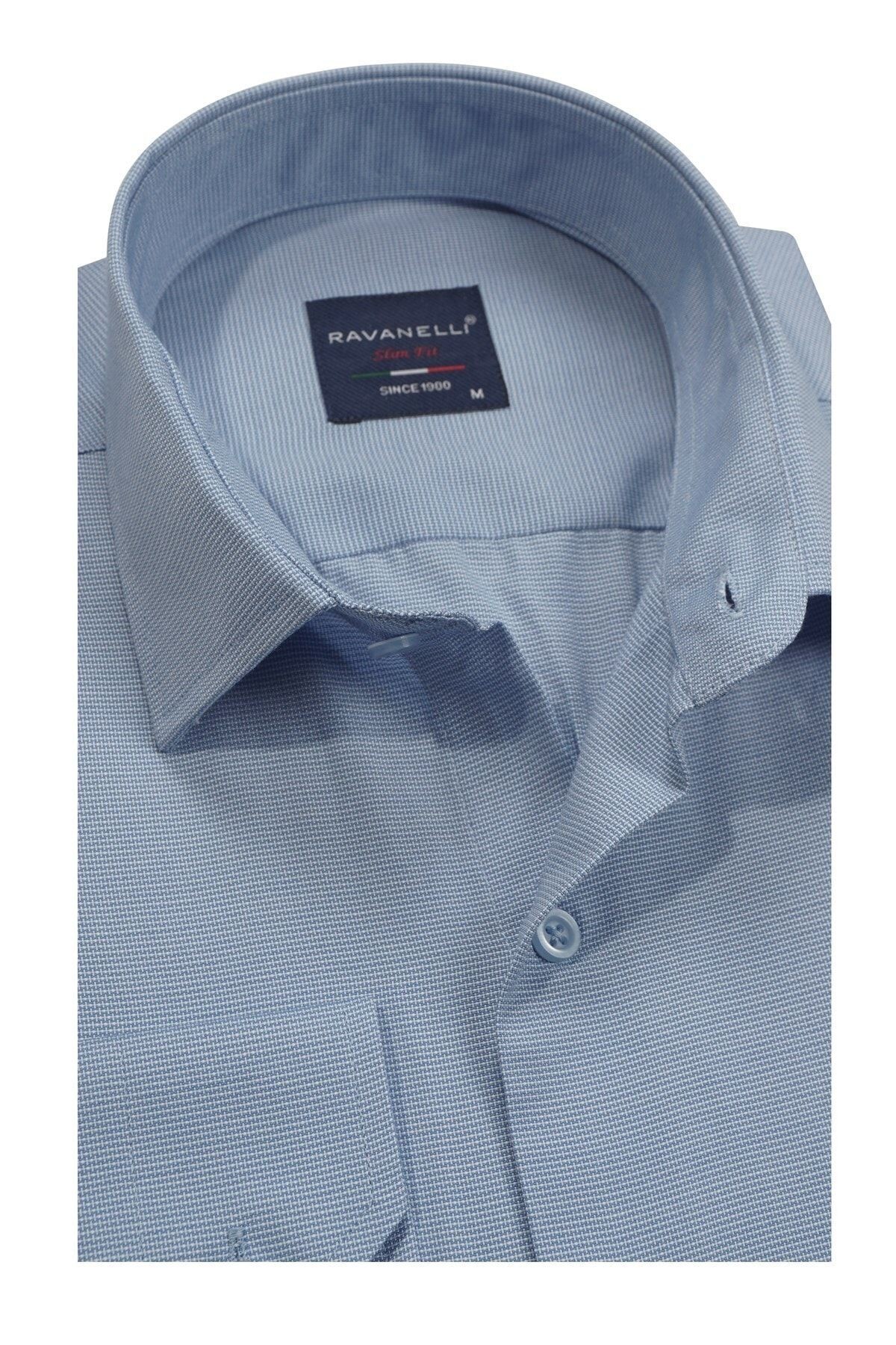 Erkek Slim Fit Armürlü Gömlek