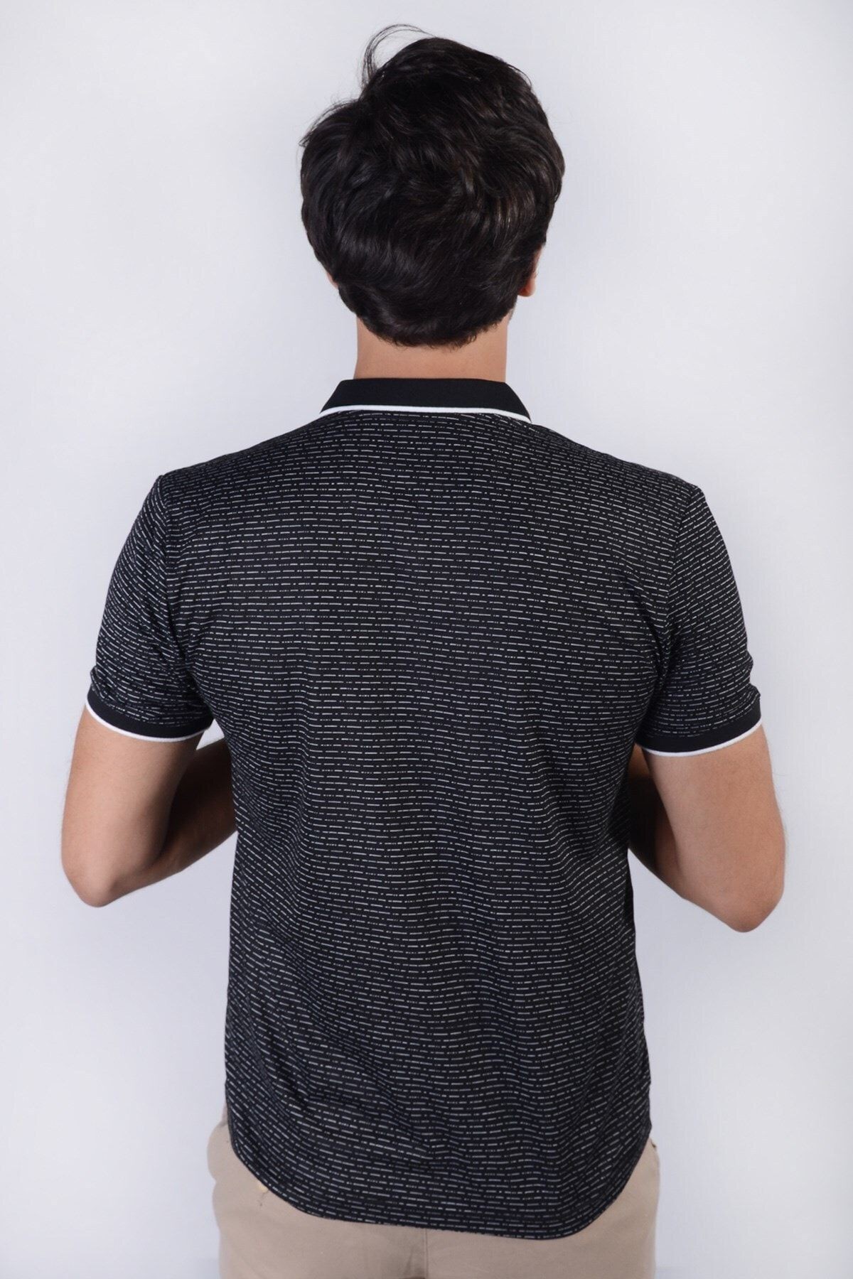 Erkek Siyah Regular Fıt Polo Yaka T-shirt