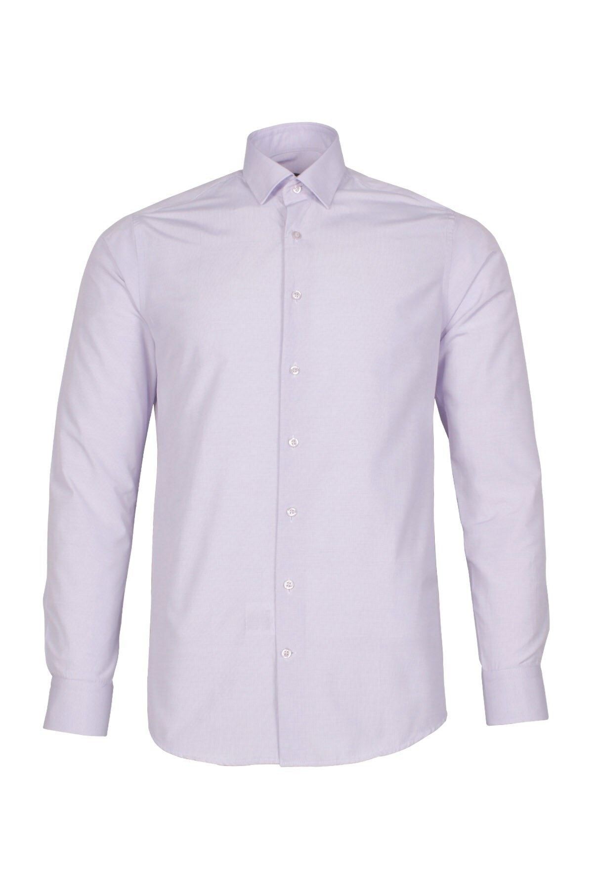 Slim Fit Armürlü Erkek Gömlek