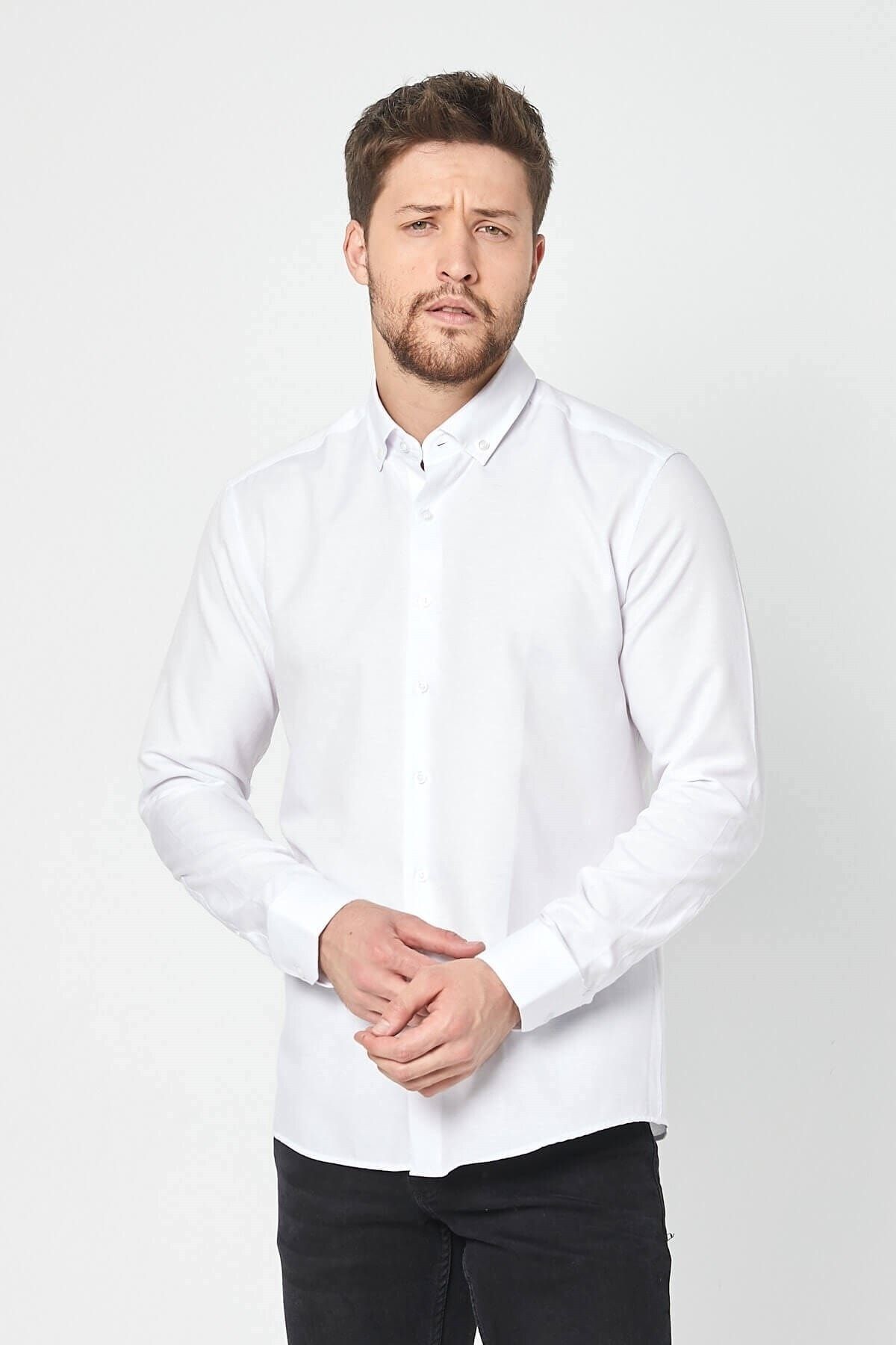 Beyaz Slim Fit Gömlek