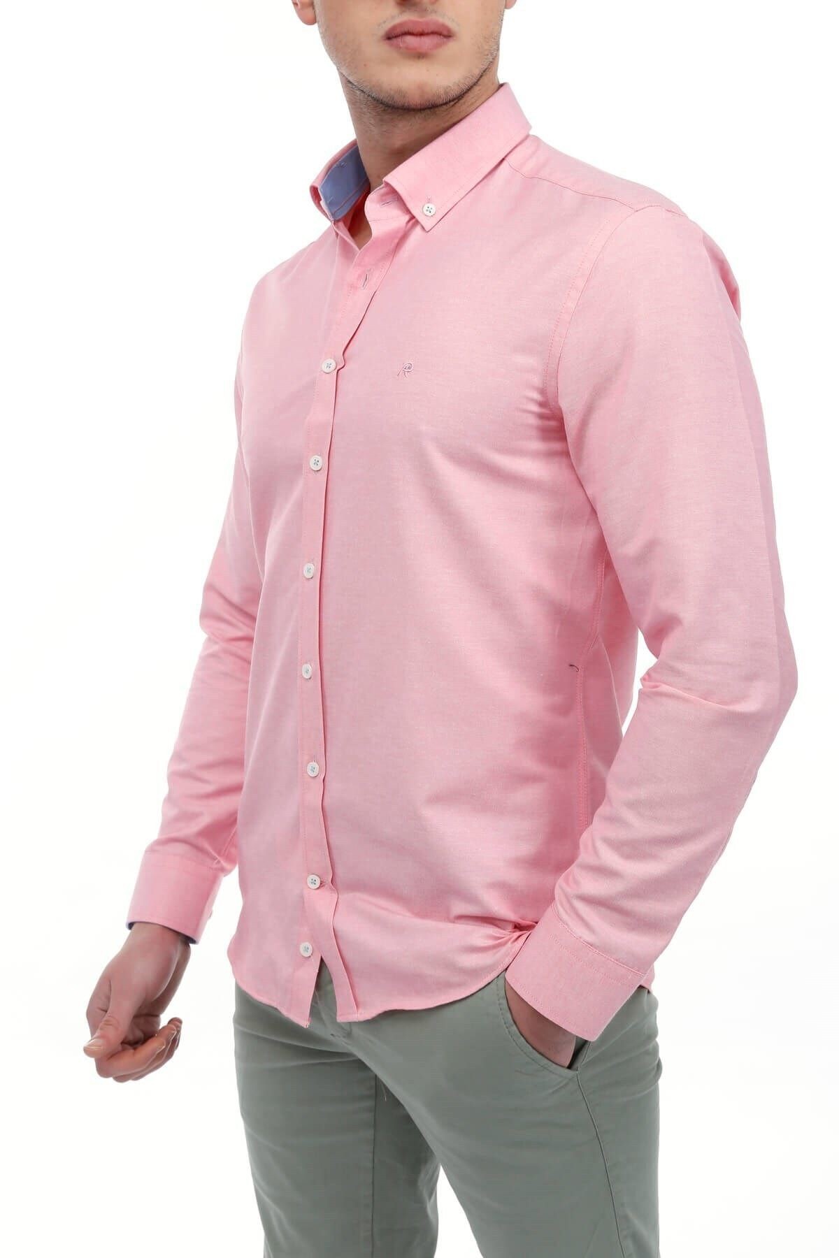 Pembe Slim Fit Gömlek