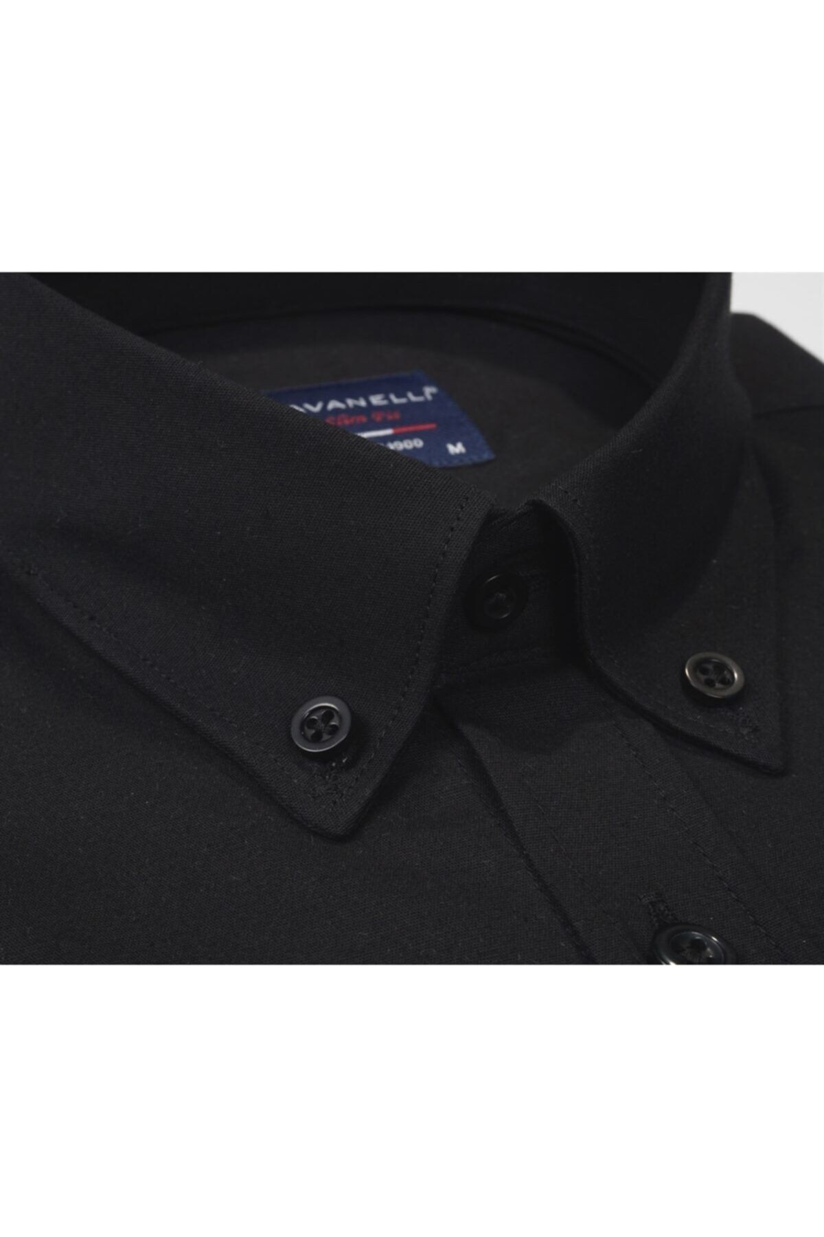 Erkek Siyah Extra Slim Fit Likralı Poplin Gömlek