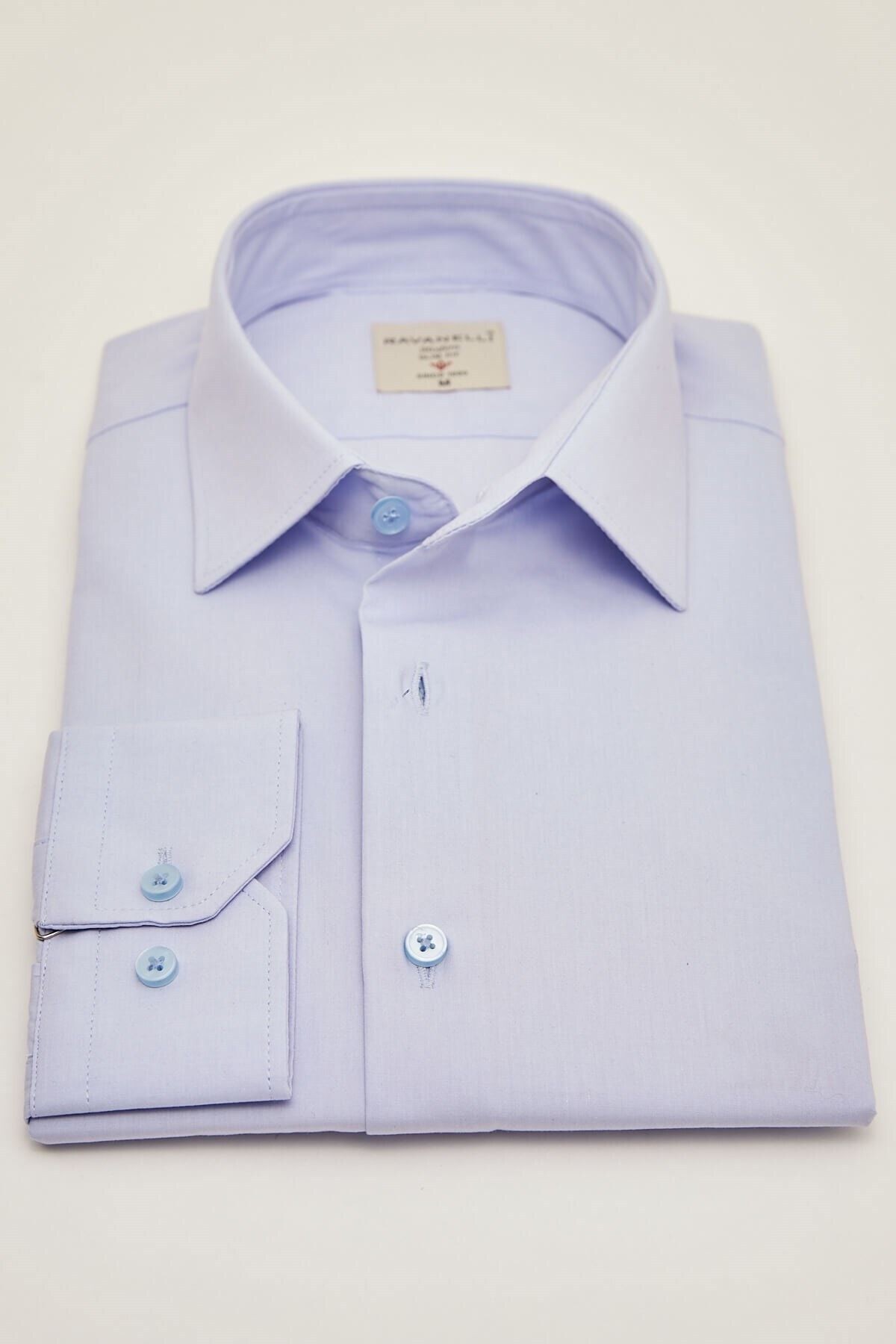 Açık Mavi Slim Fit Uzun Kol Gömlek