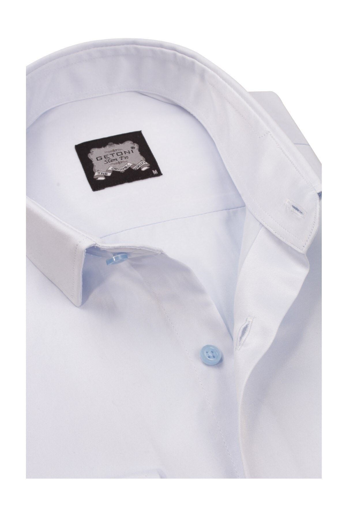 Erkek Beyaz Slim Fit Armürlü Erkek Gömlek
