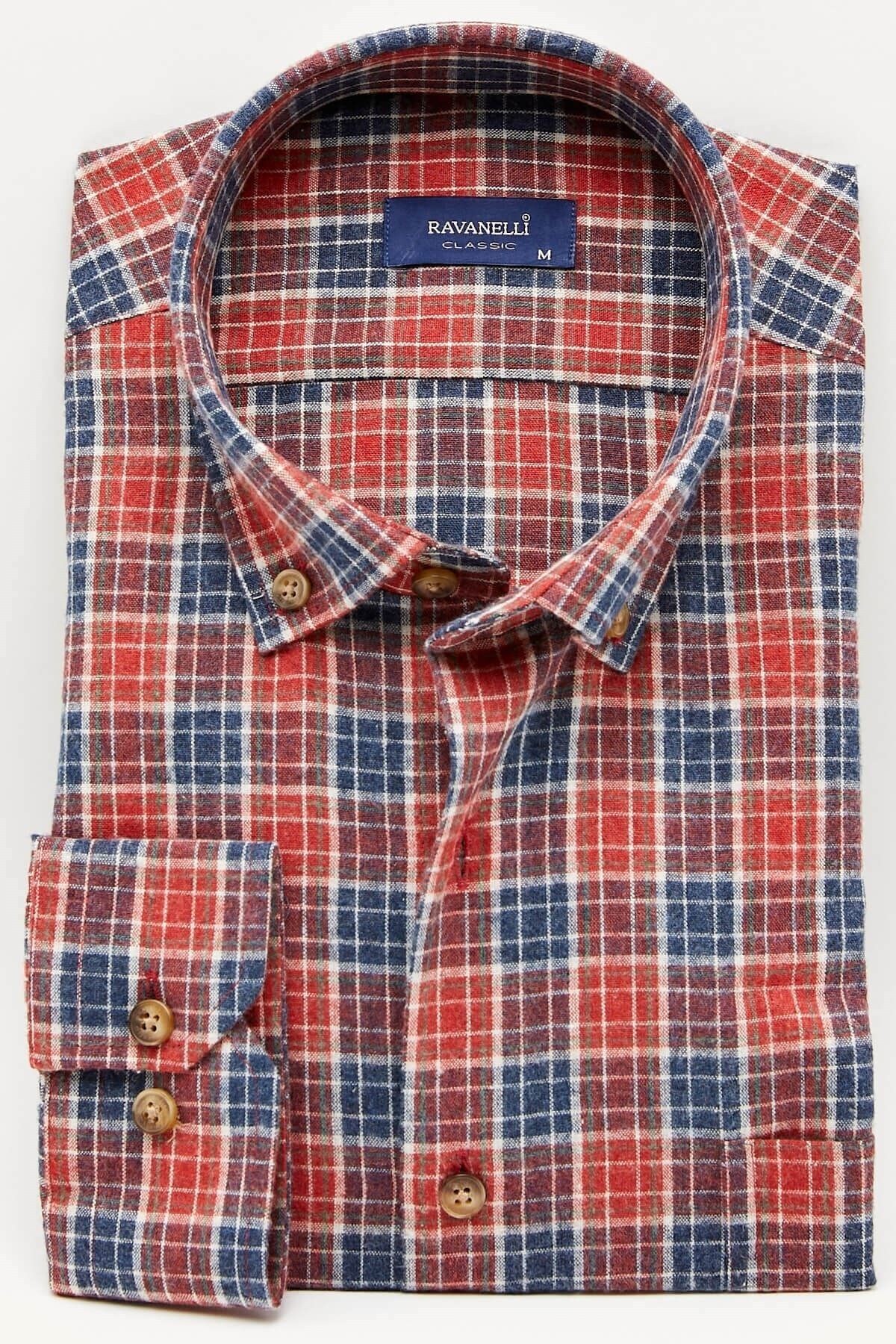 Bordo Kareli Klasik Flanel Kışlık Gömlek