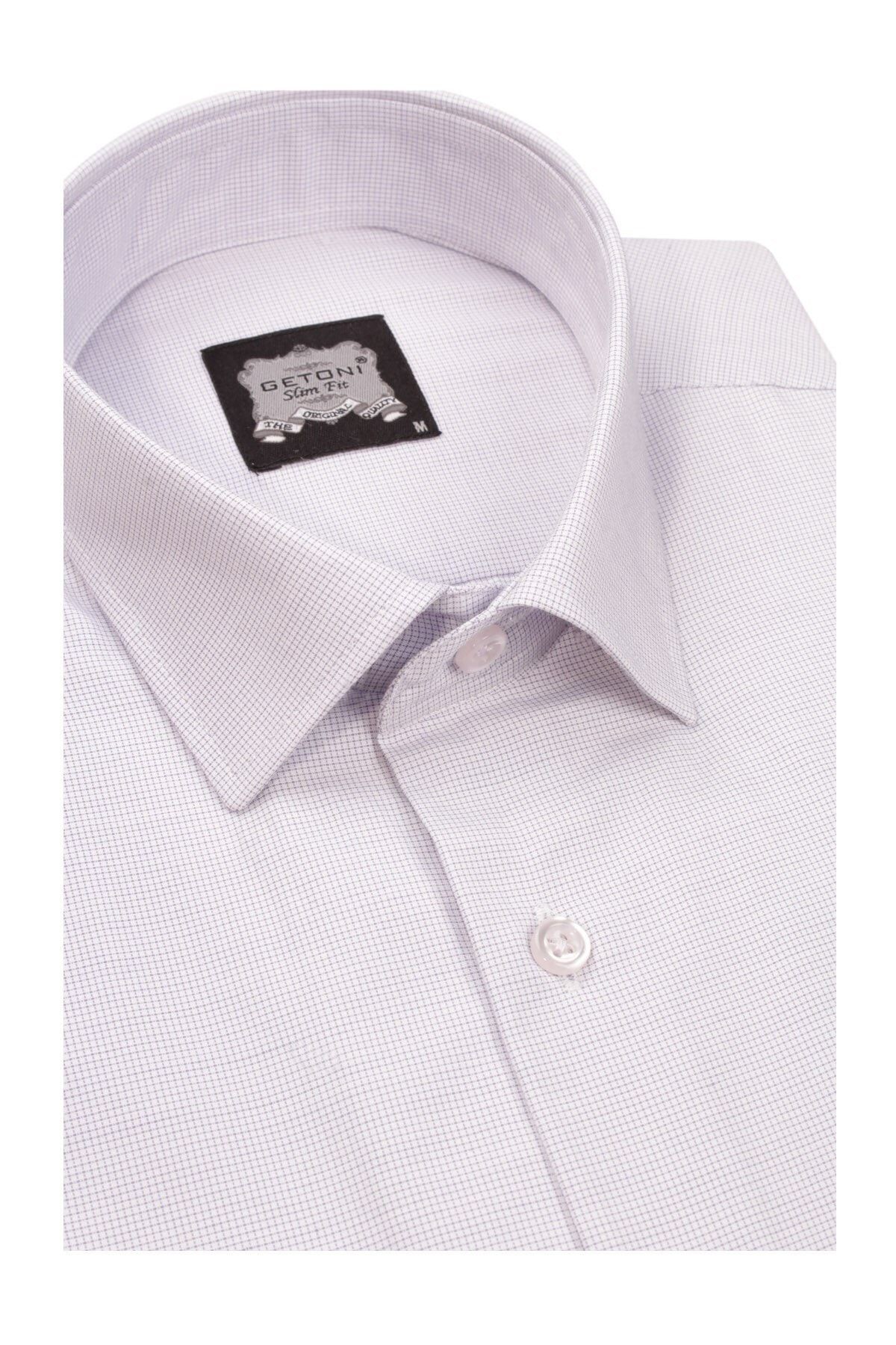 Slim Fit Armürlü Erkek Gömlek