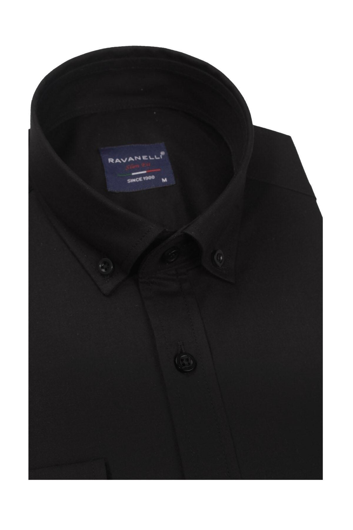 Slim Fit Düz Likralı Erkek Gömlek