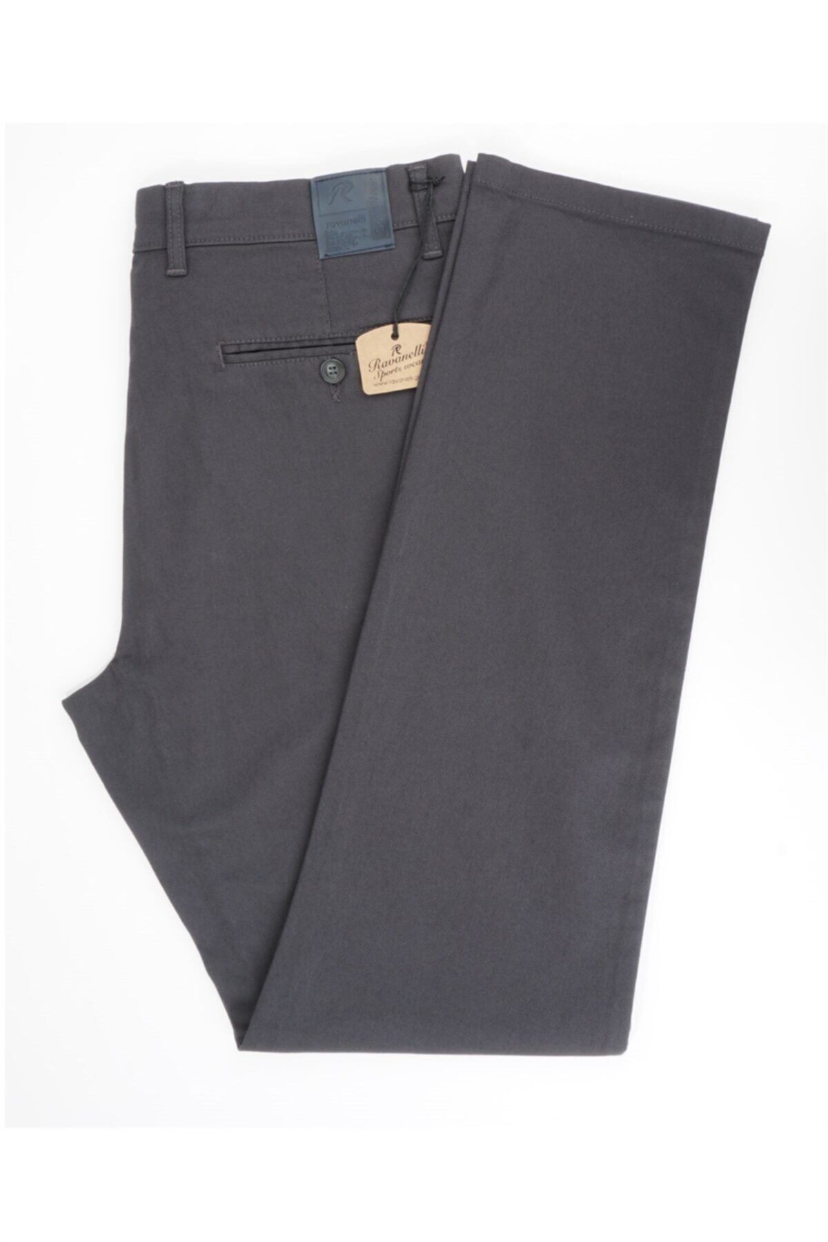 Erkek Gri Regular Fıt Gabardin Pantolon