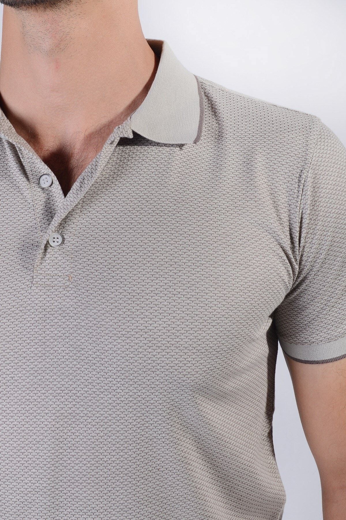 Erkek Gri Polo Yaka T-shirt