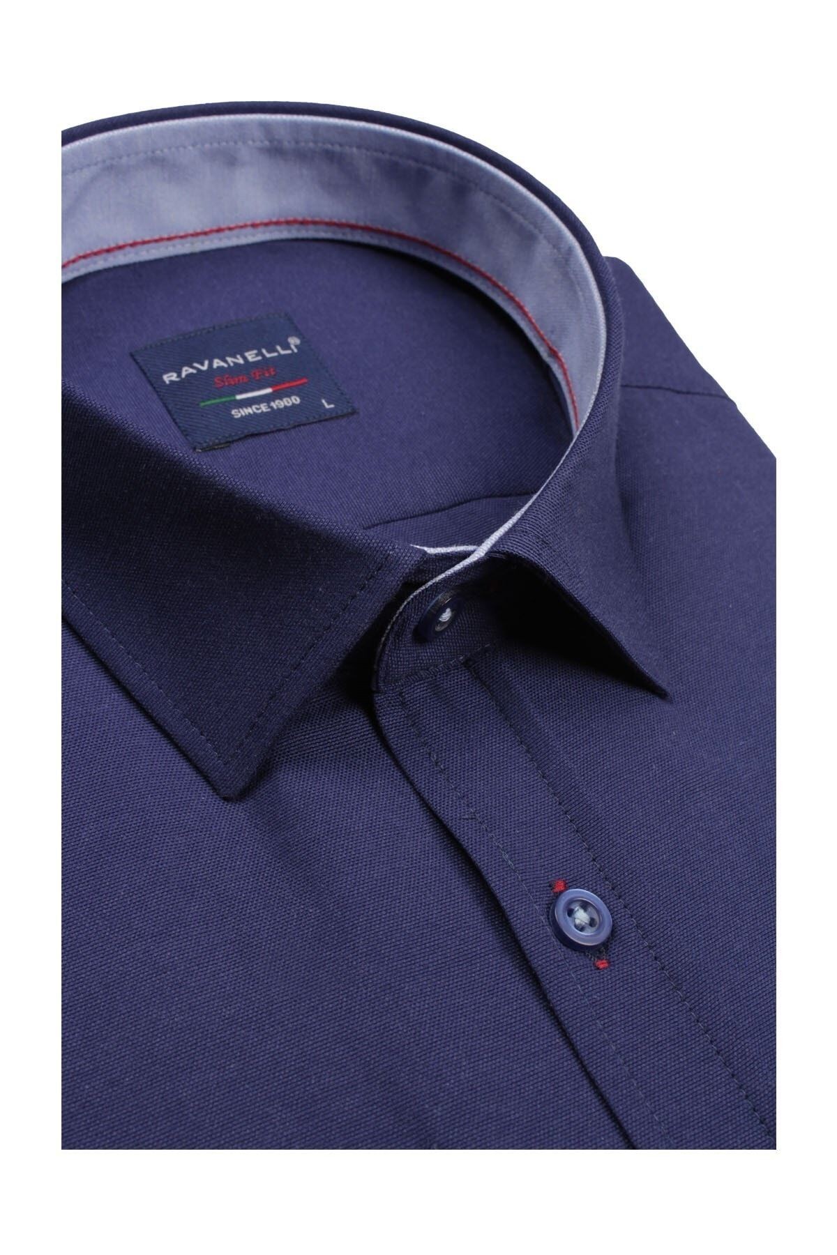 Erkek Slim Fit Şambre Uzun Kol Gömlek