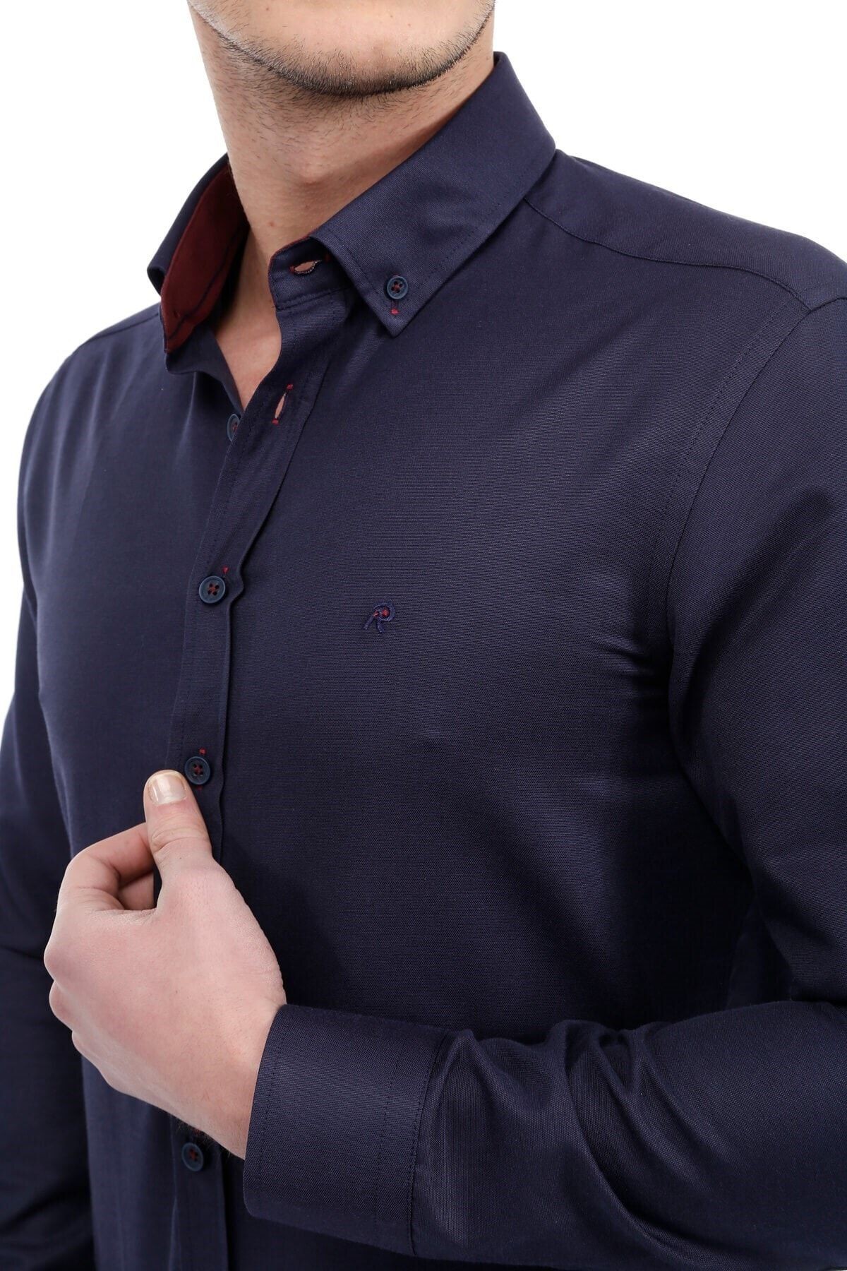 Lacivert Slim Fit Gömlek