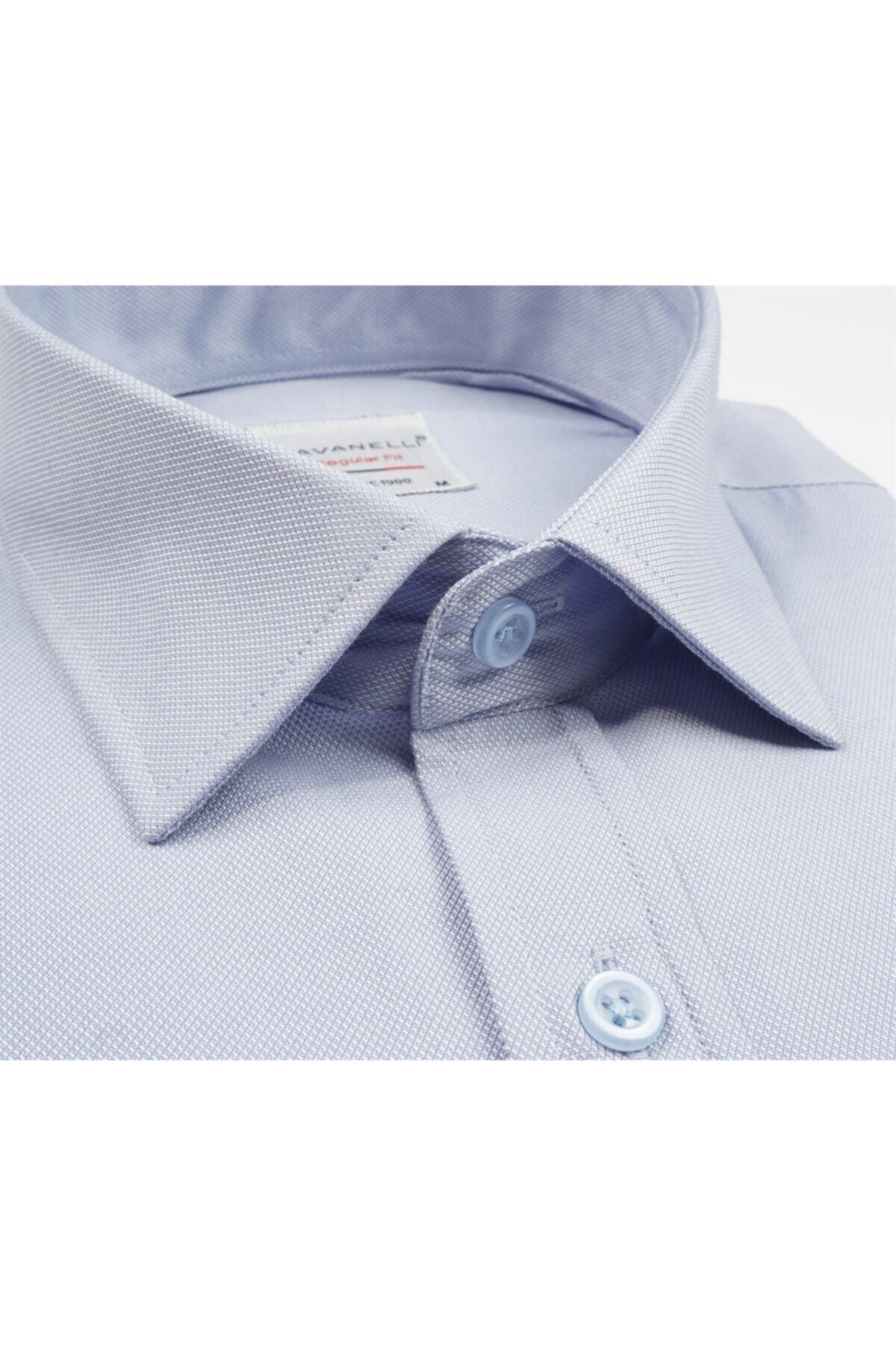 Erkek Mavi Regular Fit Şamre ve Oxford Gömlek