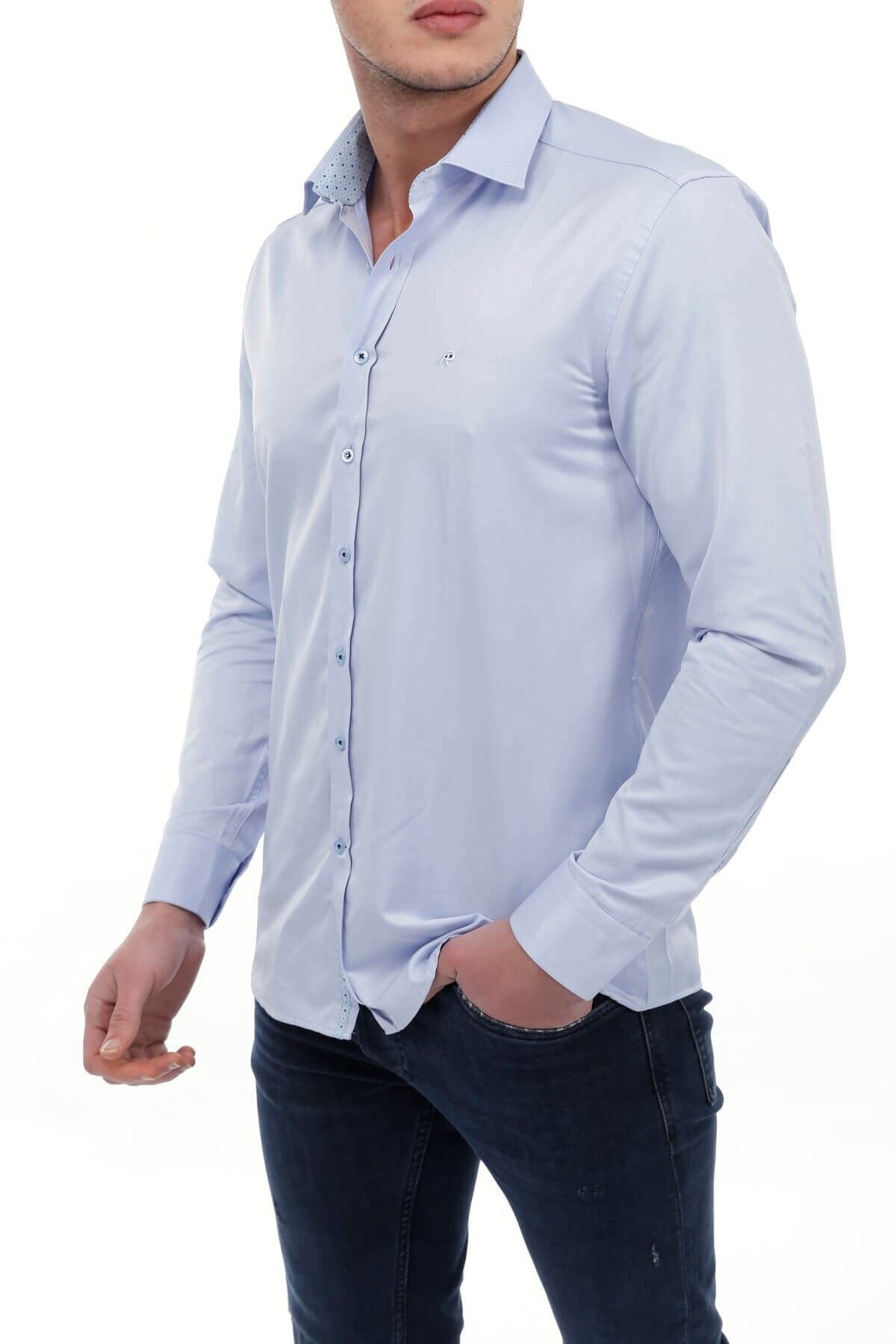 Mavi Slim Fit Gömlek