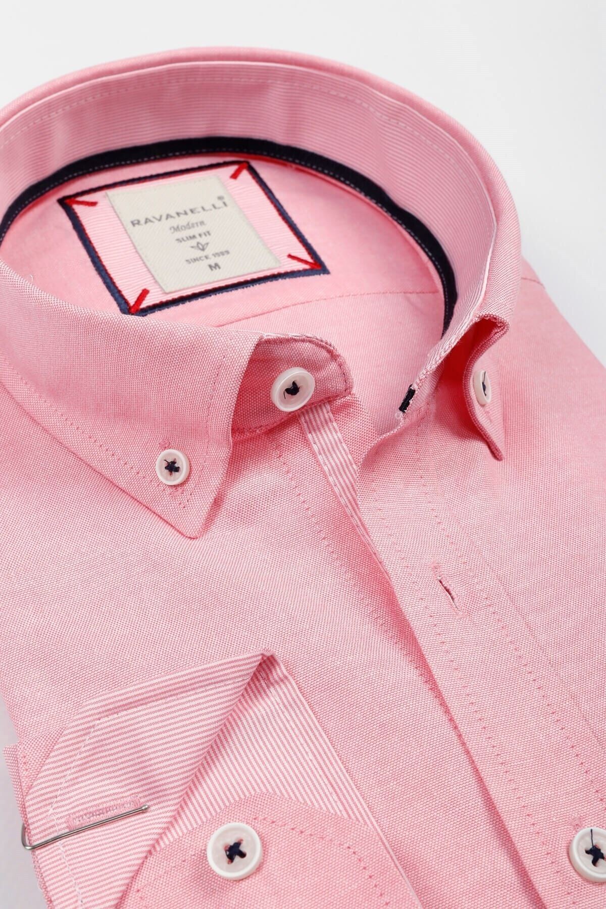 Pembe Slim Fit Gömlek