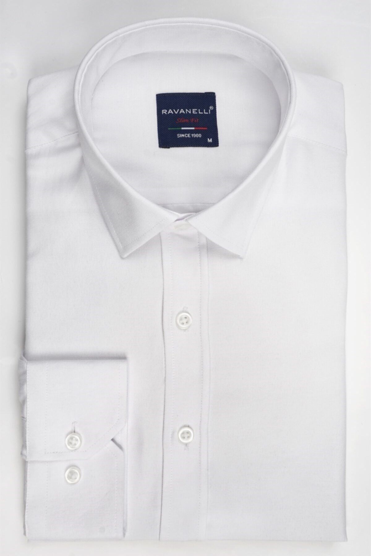 Erkek Beyaz Slim Fit Şambre Ve Oxford Erkek Gömlek