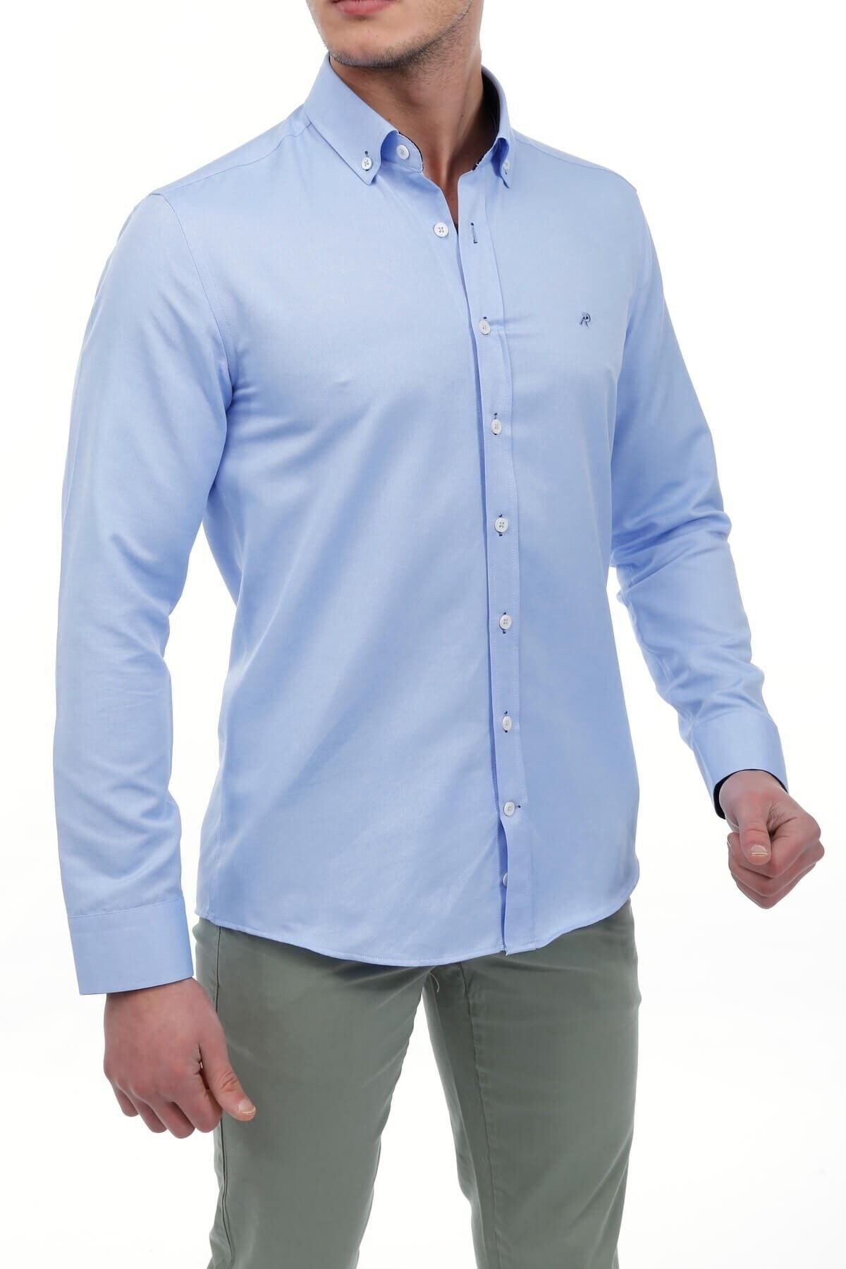 Mavi Slim Fit Gömlek