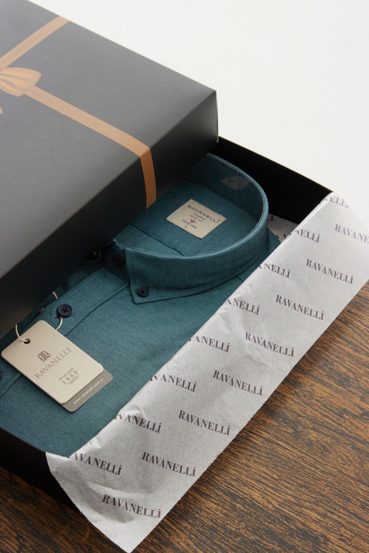 Vessmen Bordo Dar Kesim Slim Fit Yaka Düğmeli Uzun Kol Erkek Gömlek