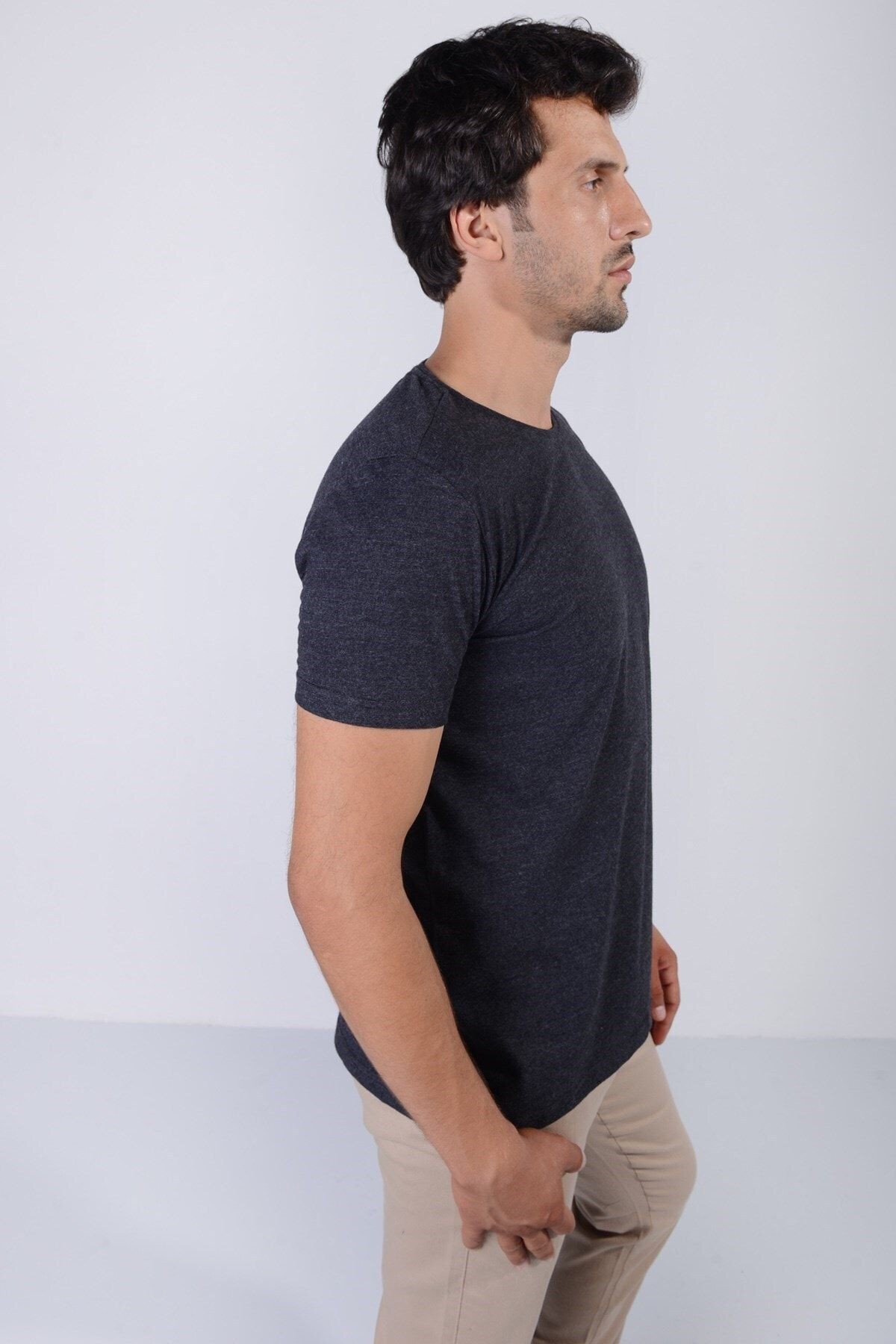 Erkek Siyah Basic Model Tişört