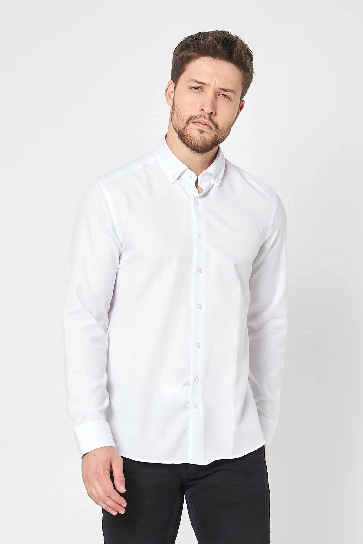 Beyaz Slim Fit Gömlek
