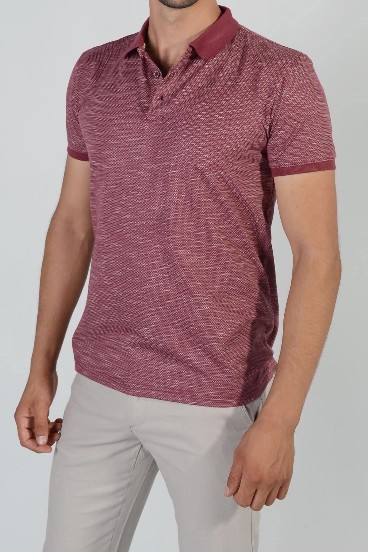 Erkek Bordo Polo Yaka T-Shirt