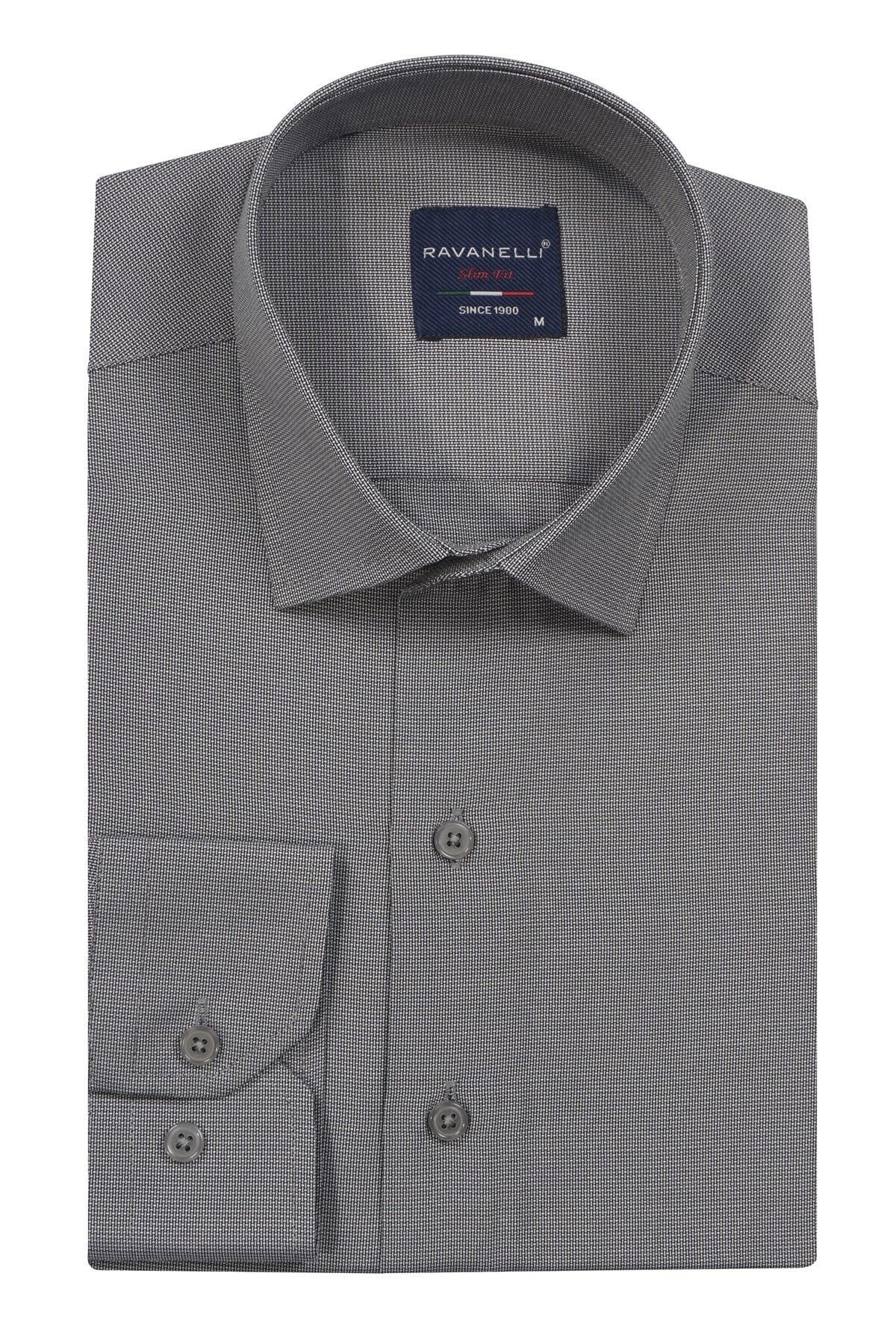 Erkek Extra Slim Fit Armürlü Gömlek