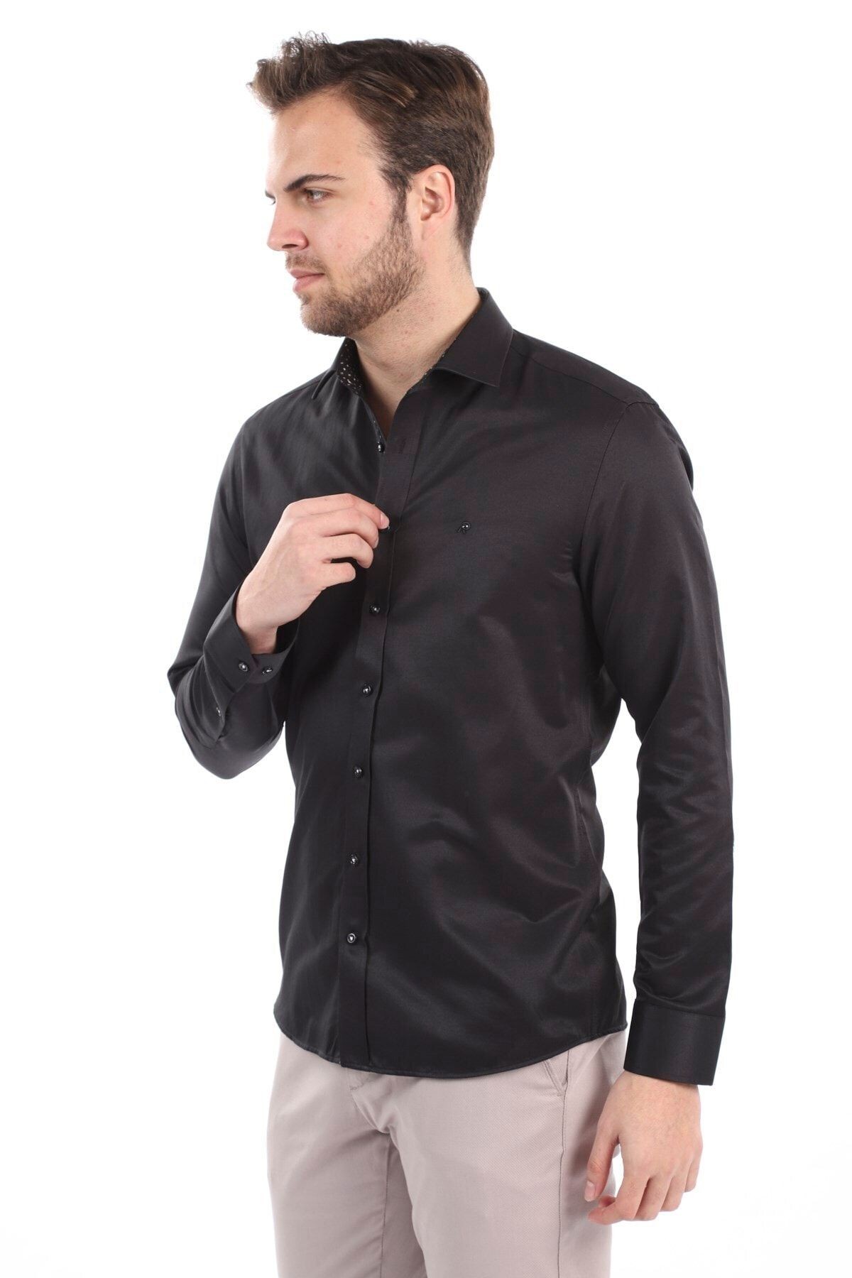 Siyah Slim Fit Gömlek