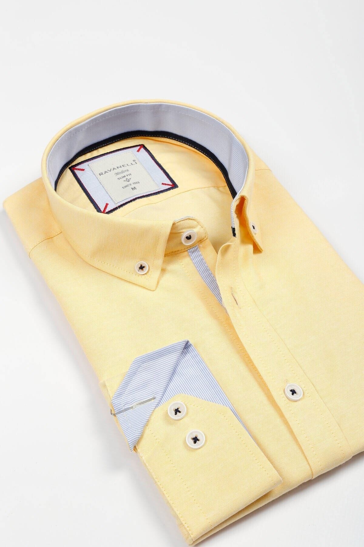 Sarı Slim Fit Gömlek