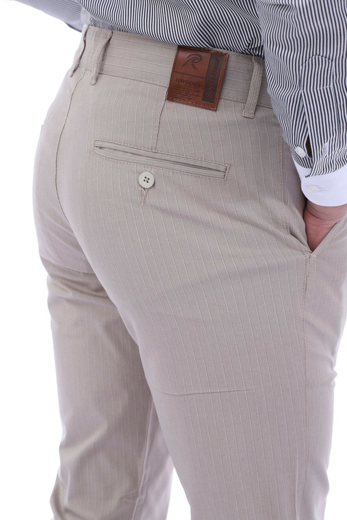 Erkek Bej Chıno Regular Fit Pantolon