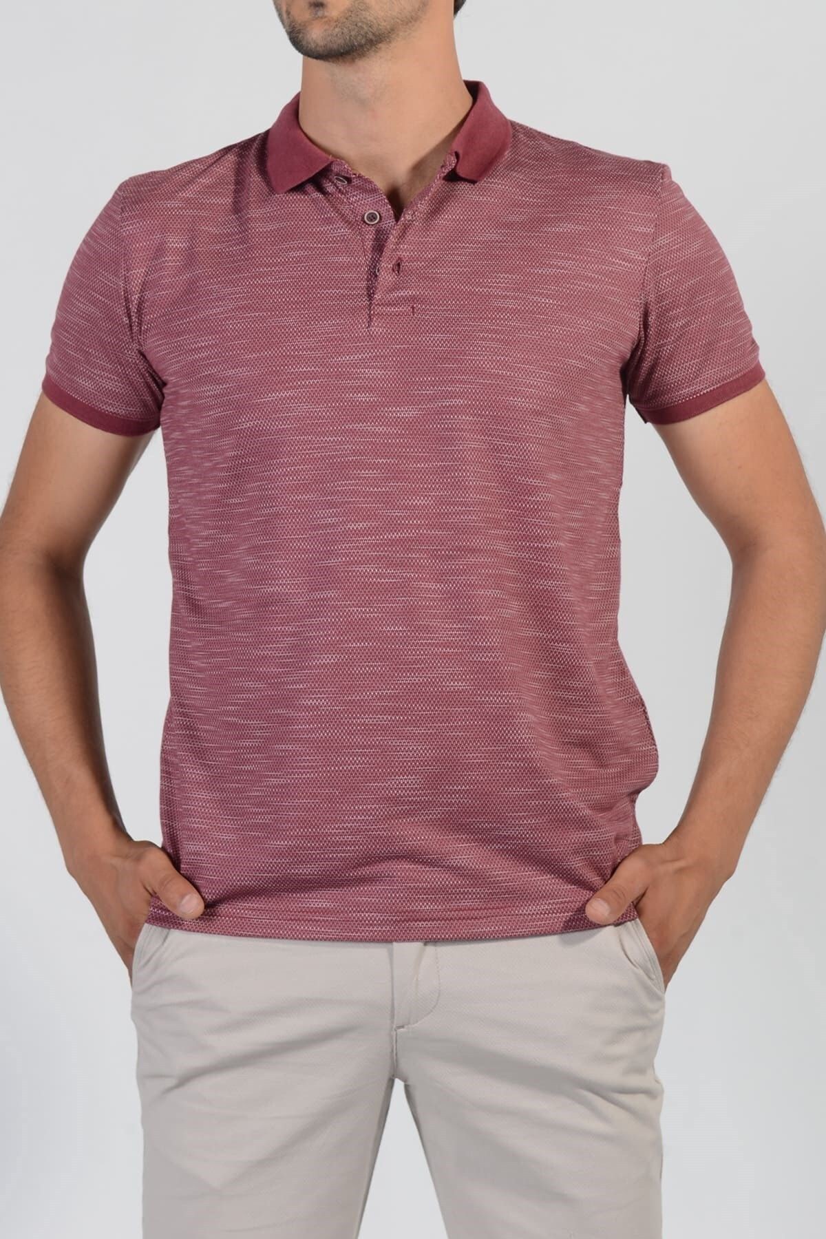 Erkek Bordo Polo Yaka T-Shirt