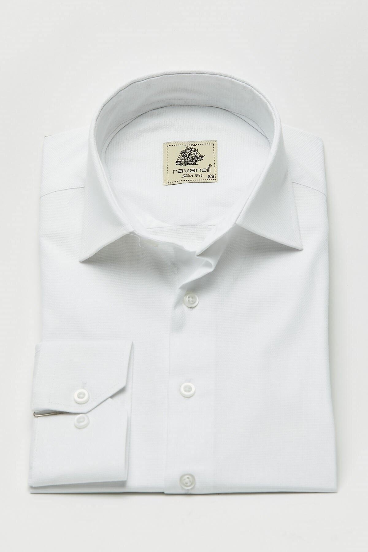 Beyaz Extra Slim Fit Uzun Kol Gömlek