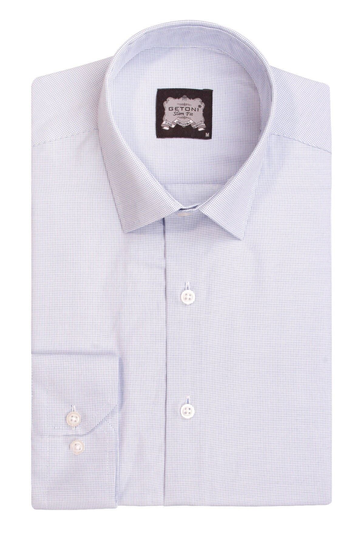 Erkek Gri Slim Fit Armürlü Gömlek