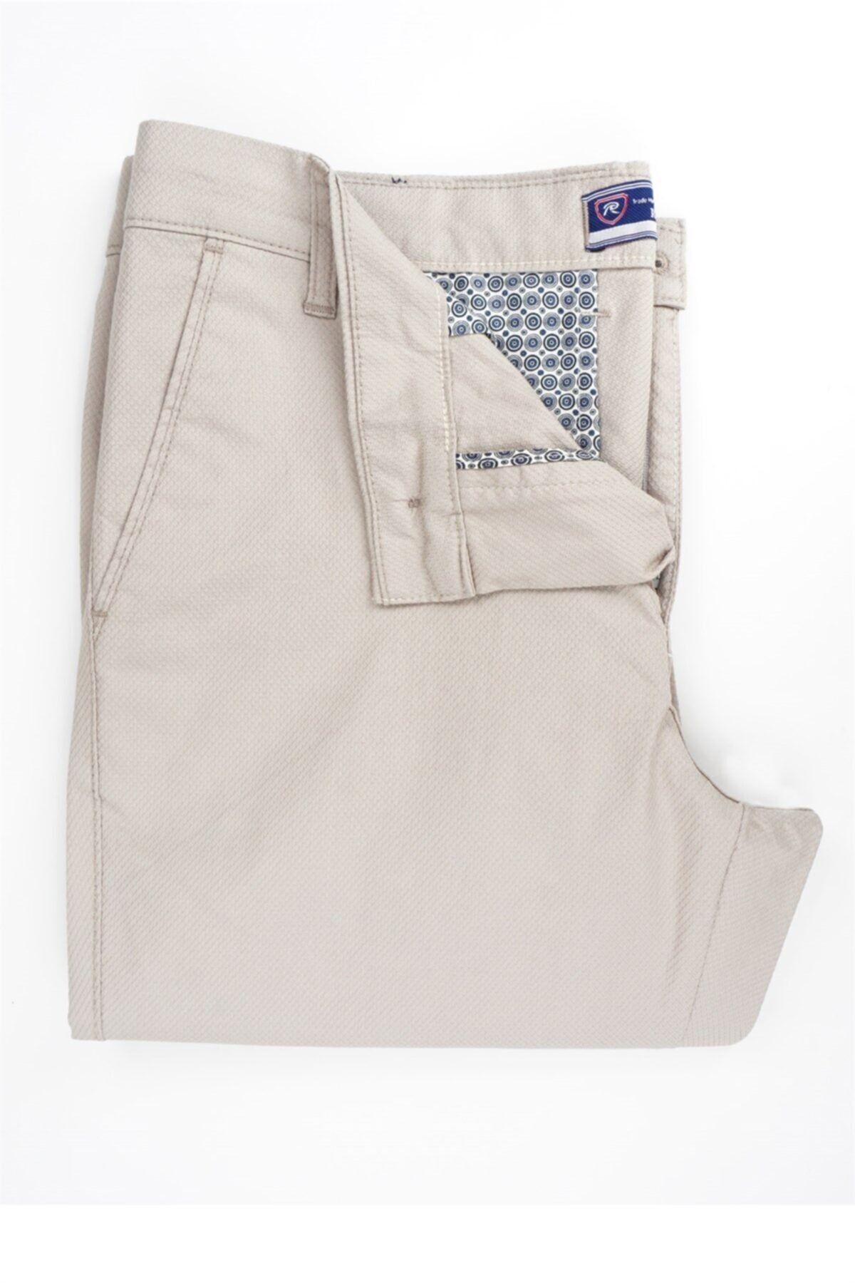 Erkek Bej Cepli Regular Fit Pantolon