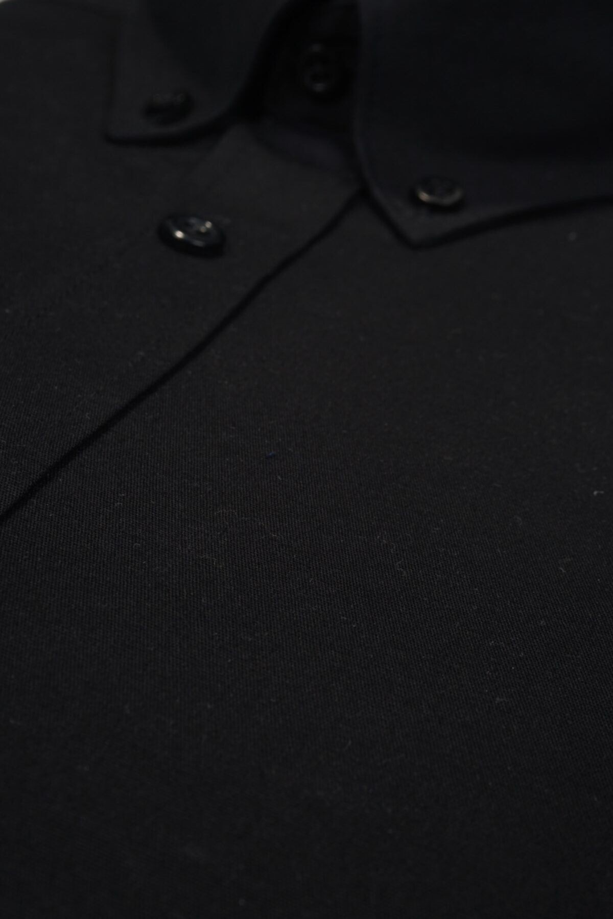 Erkek Siyah Extra Slim Fit Likralı Poplin Gömlek
