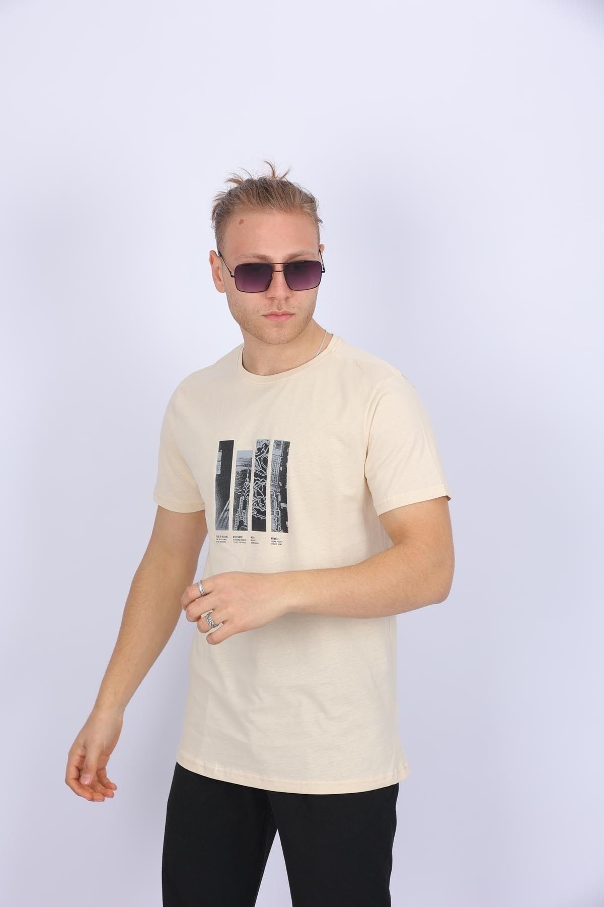 Baskılı Pamuklu T-Shirt