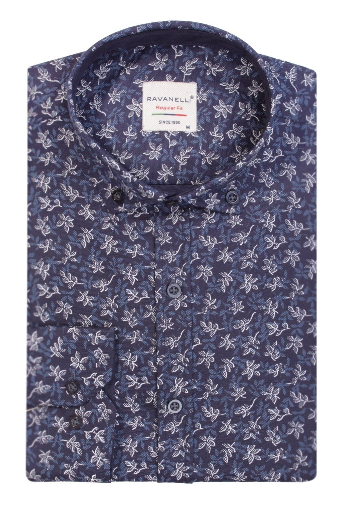 Regular Fit Baskılı Şambre Erkek Gömlek