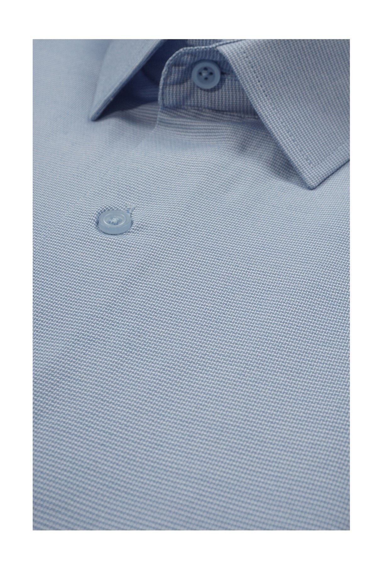 Erkek Slim Fit Armürlü Gömlek