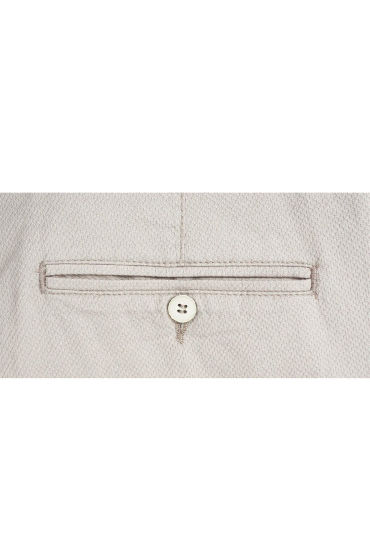 Erkek Bej Cepli Regular Fit Pantolon