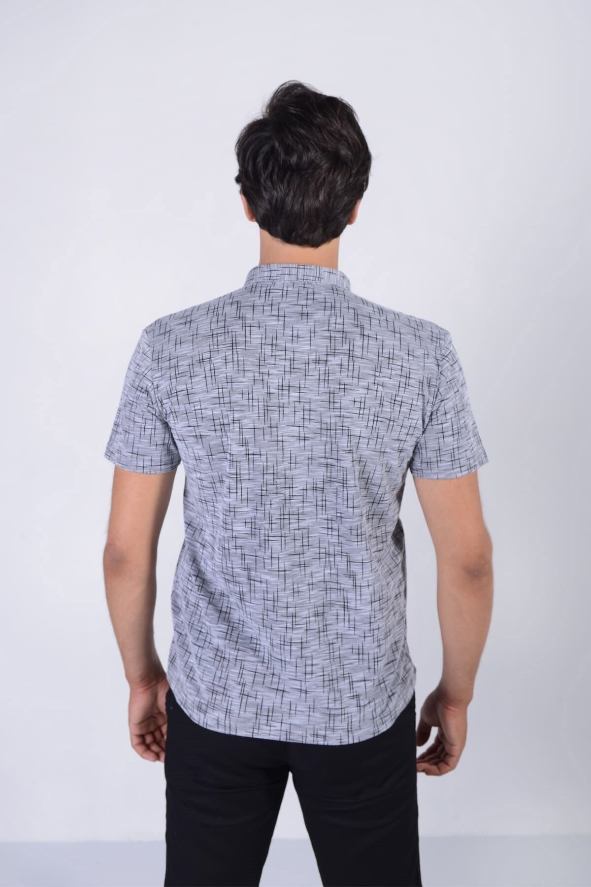 Erkek Gri Polo Yaka T-shirt