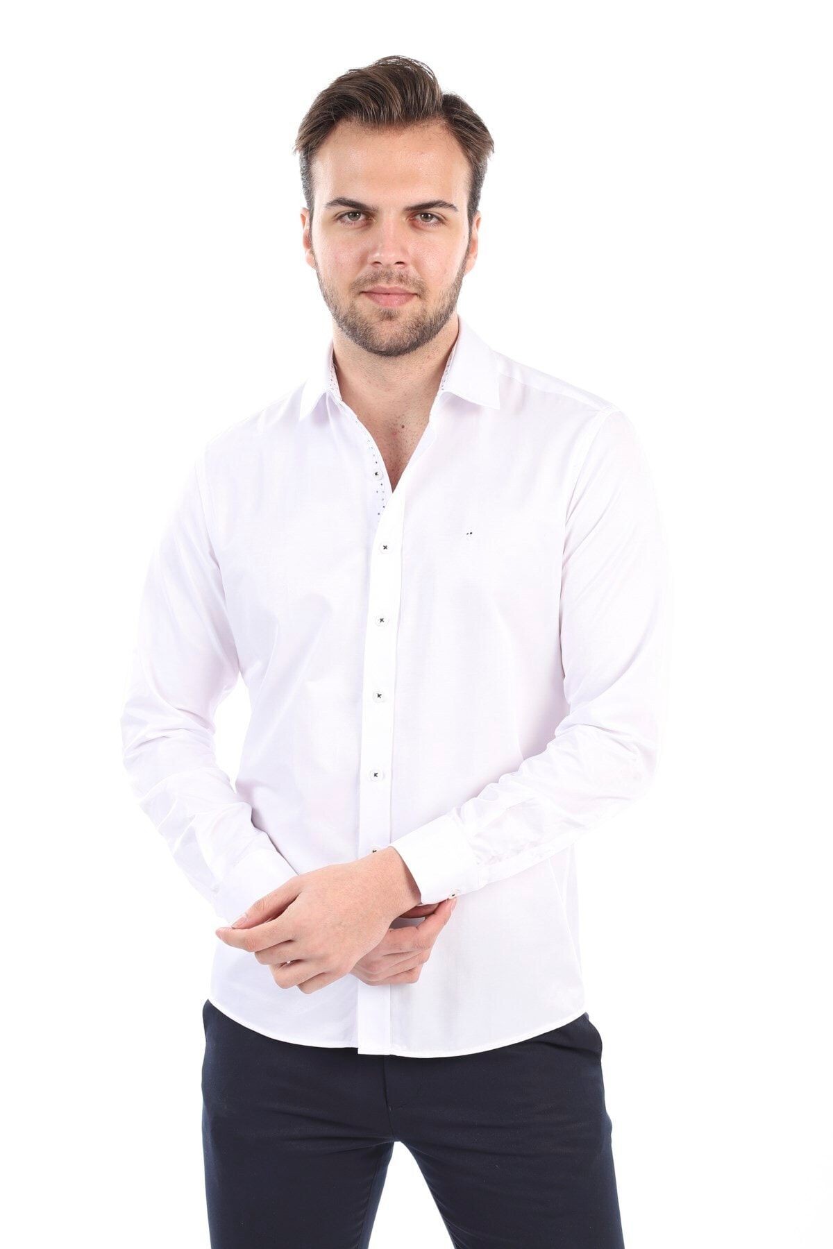 Beyaz Slim Fit Gömlek
