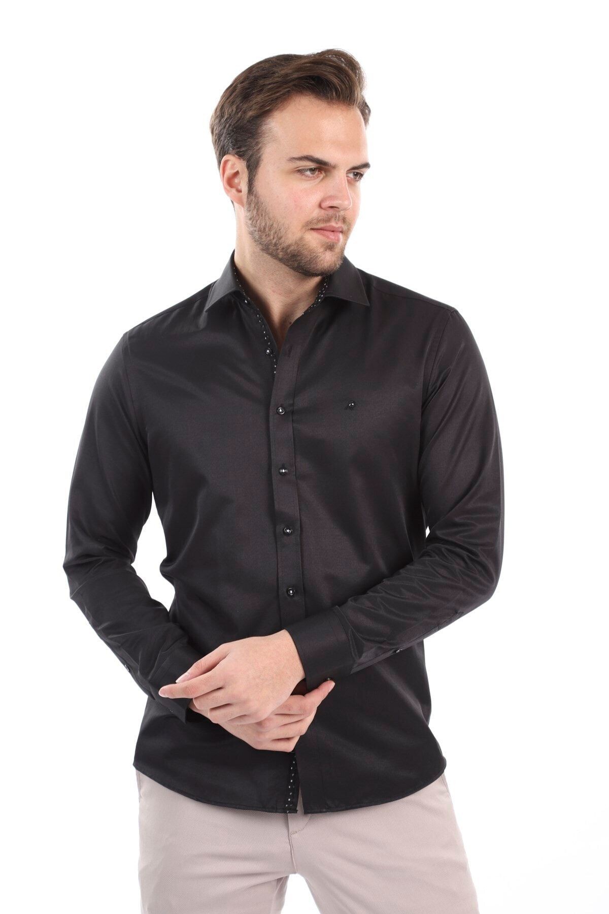 Siyah Slim Fit Gömlek