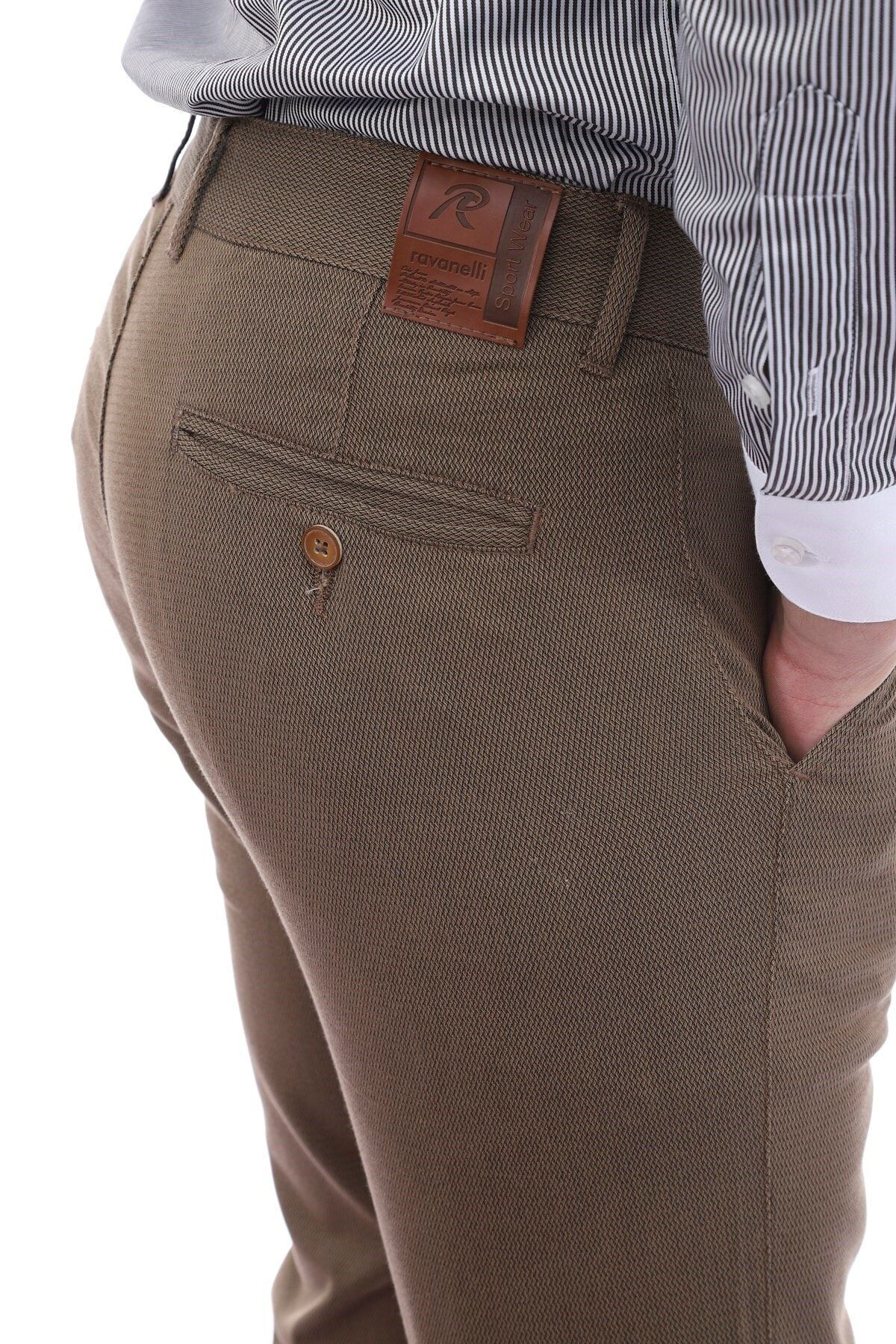 Erkek Kahverengi Chıno Regular Fit Pantolon