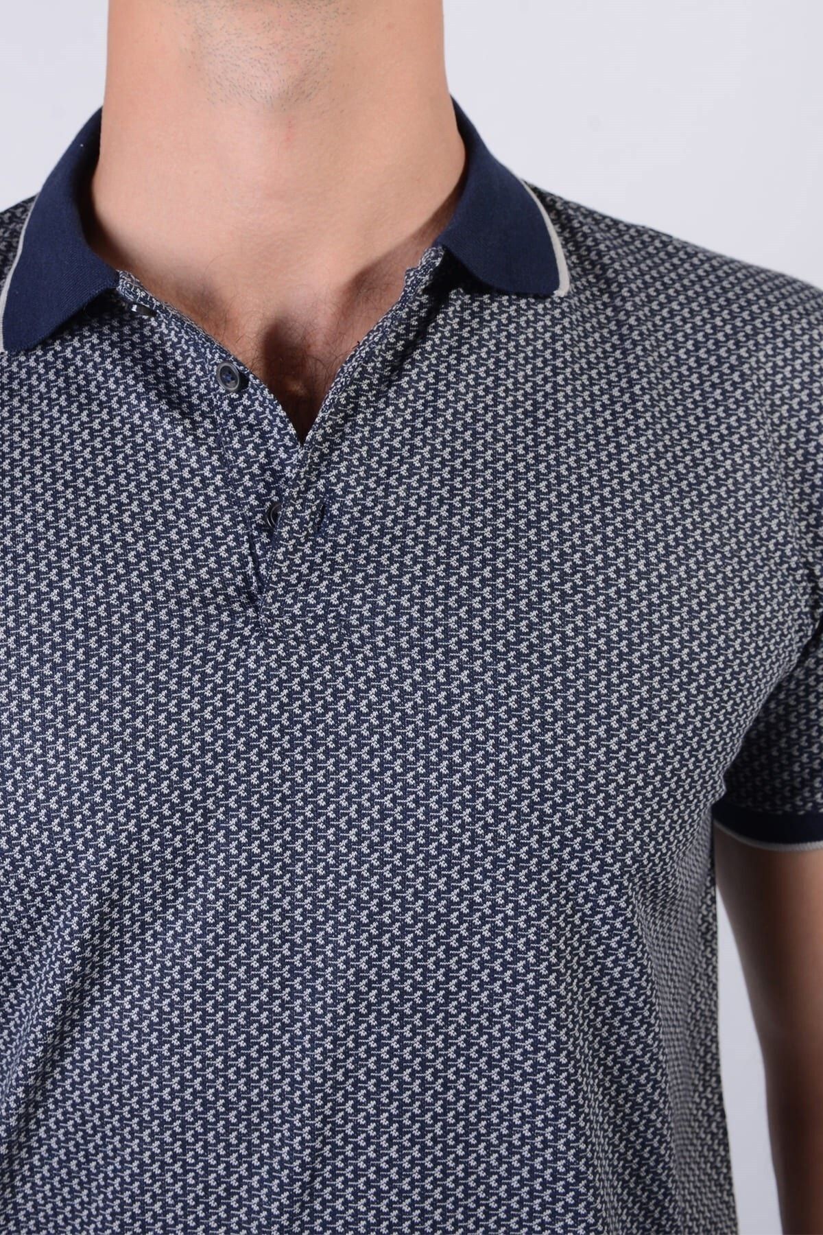 Erkek Gri Polo Yaka T-shirt